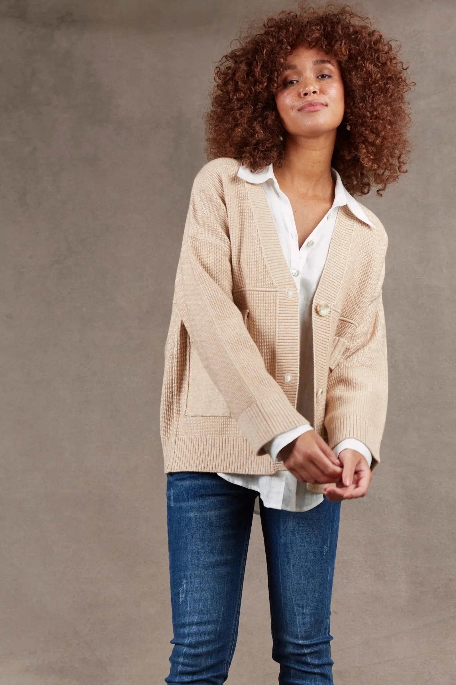 Eb & Ive Nakato Cardigan in Oat