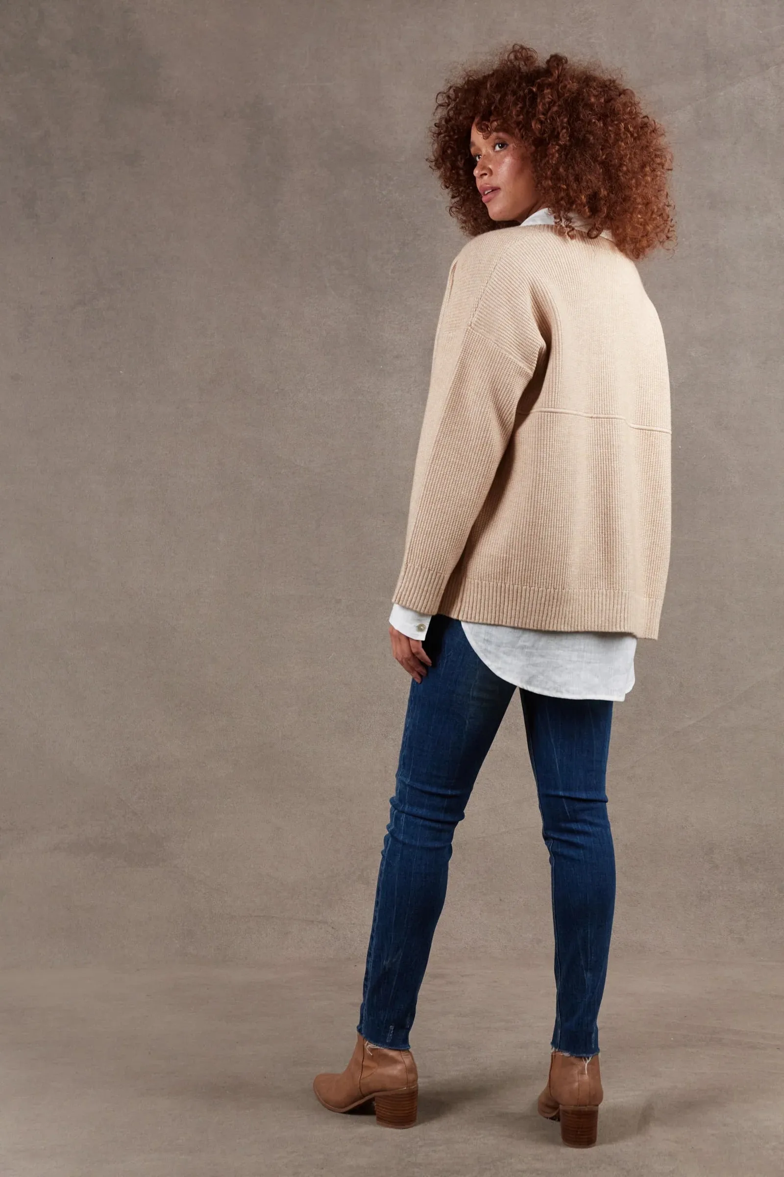 Eb & Ive Nakato Cardigan in Oat