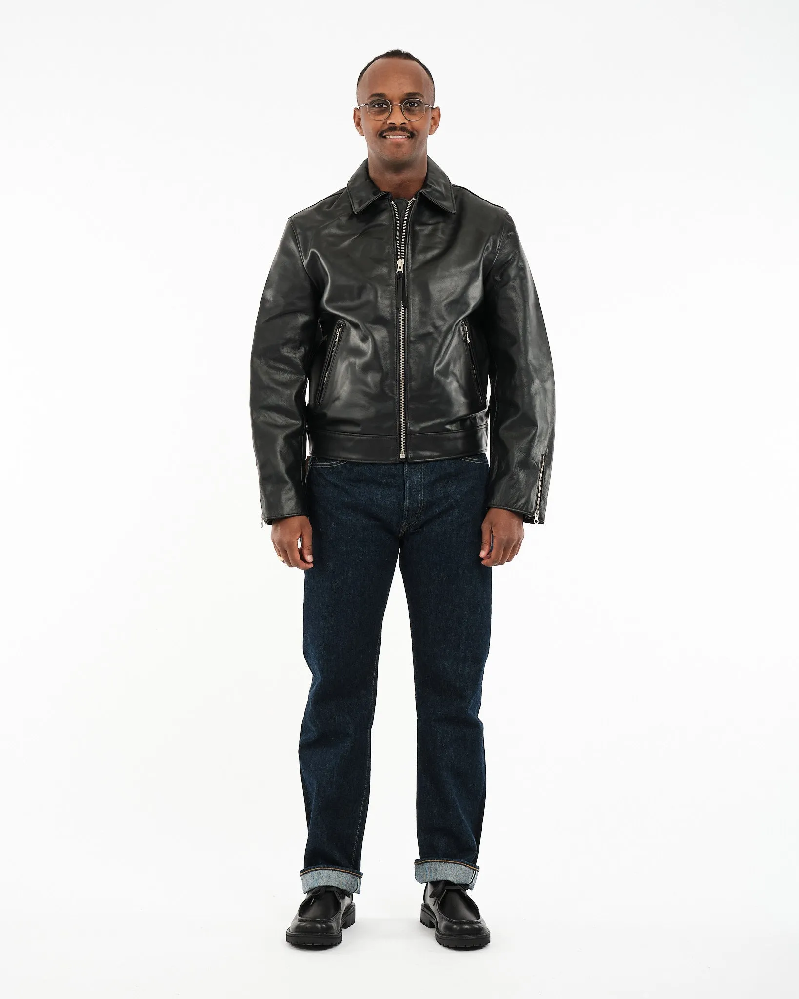 Eddy Rider Leather Jacket Black