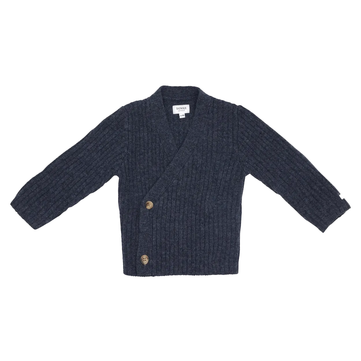 Elo Merino Wool Cardigan | Night Blue Melange