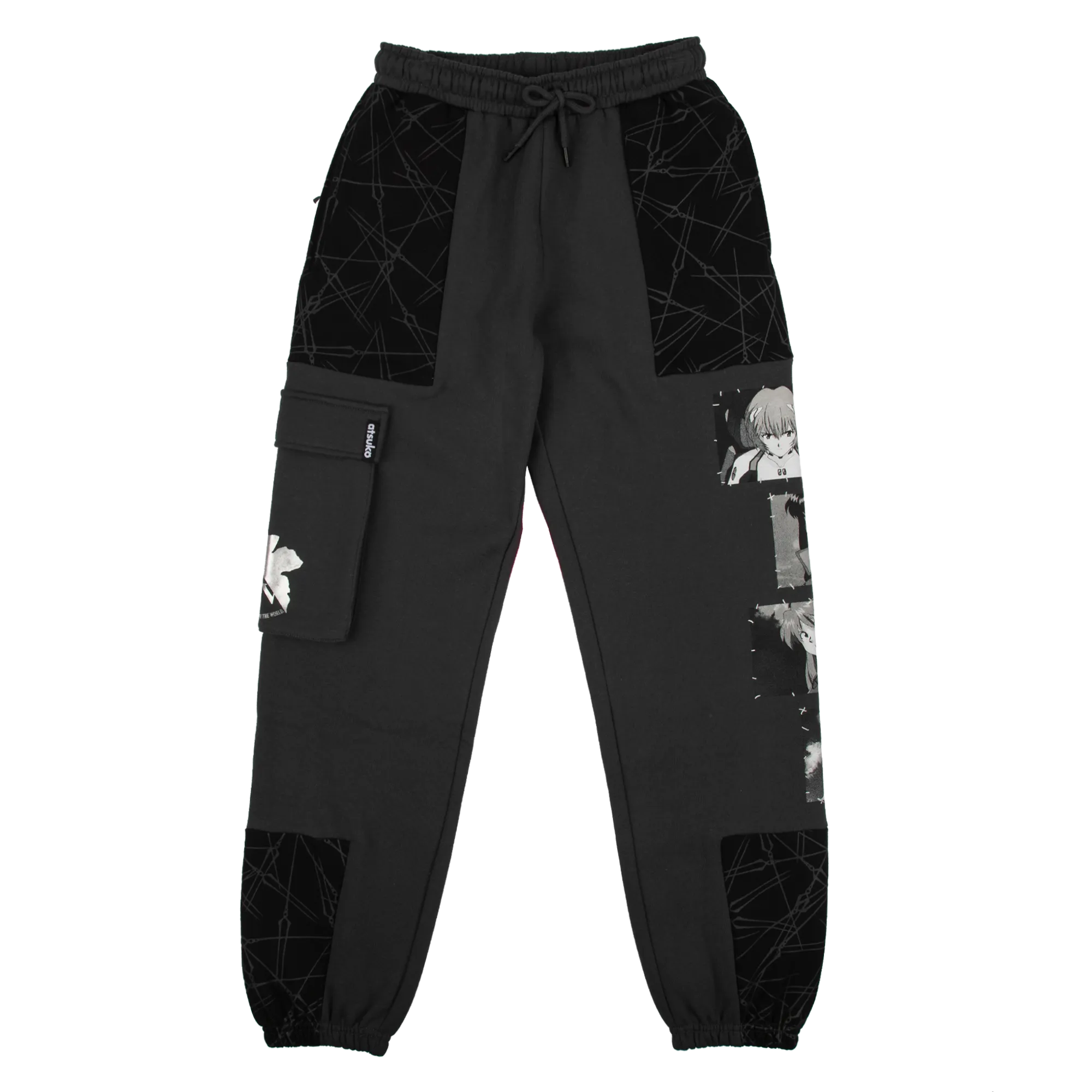 Evangelion Black Cargo Sweatpants