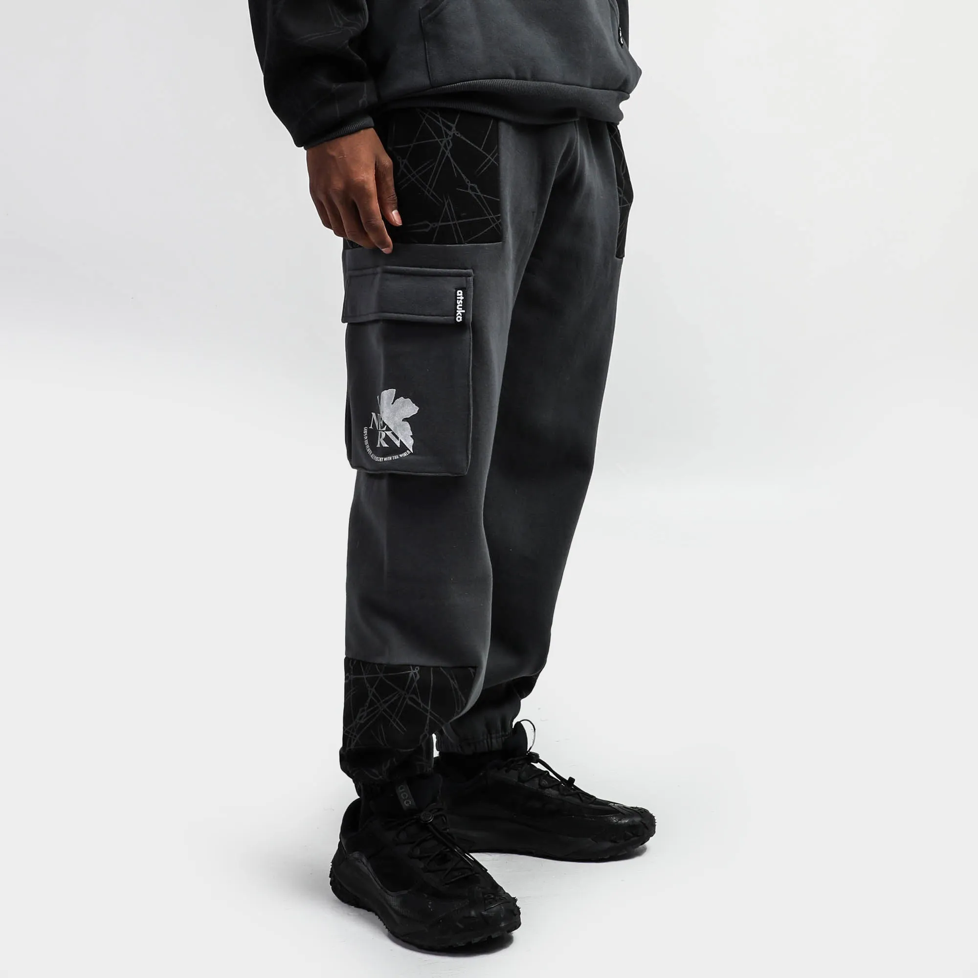 Evangelion Black Cargo Sweatpants