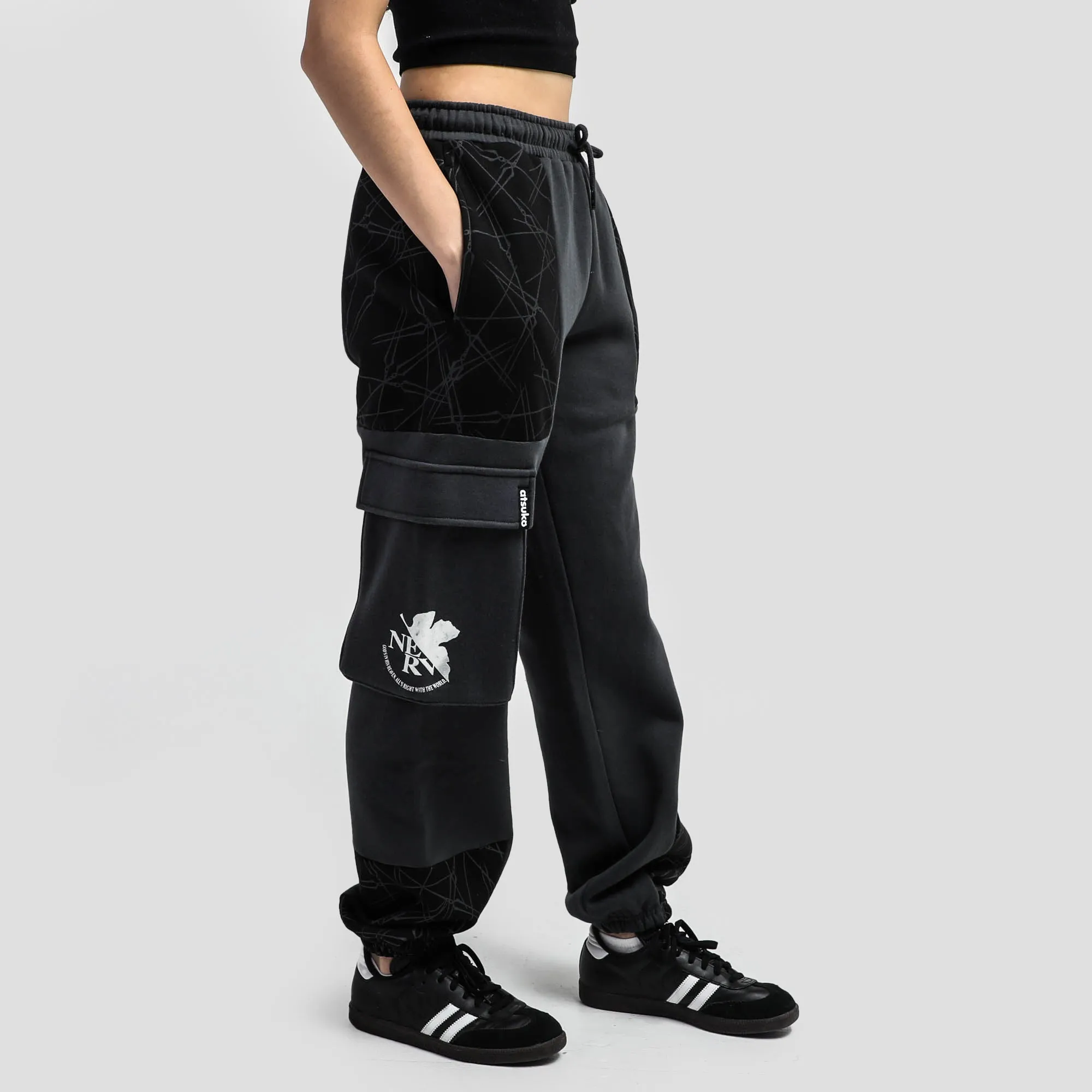 Evangelion Black Cargo Sweatpants