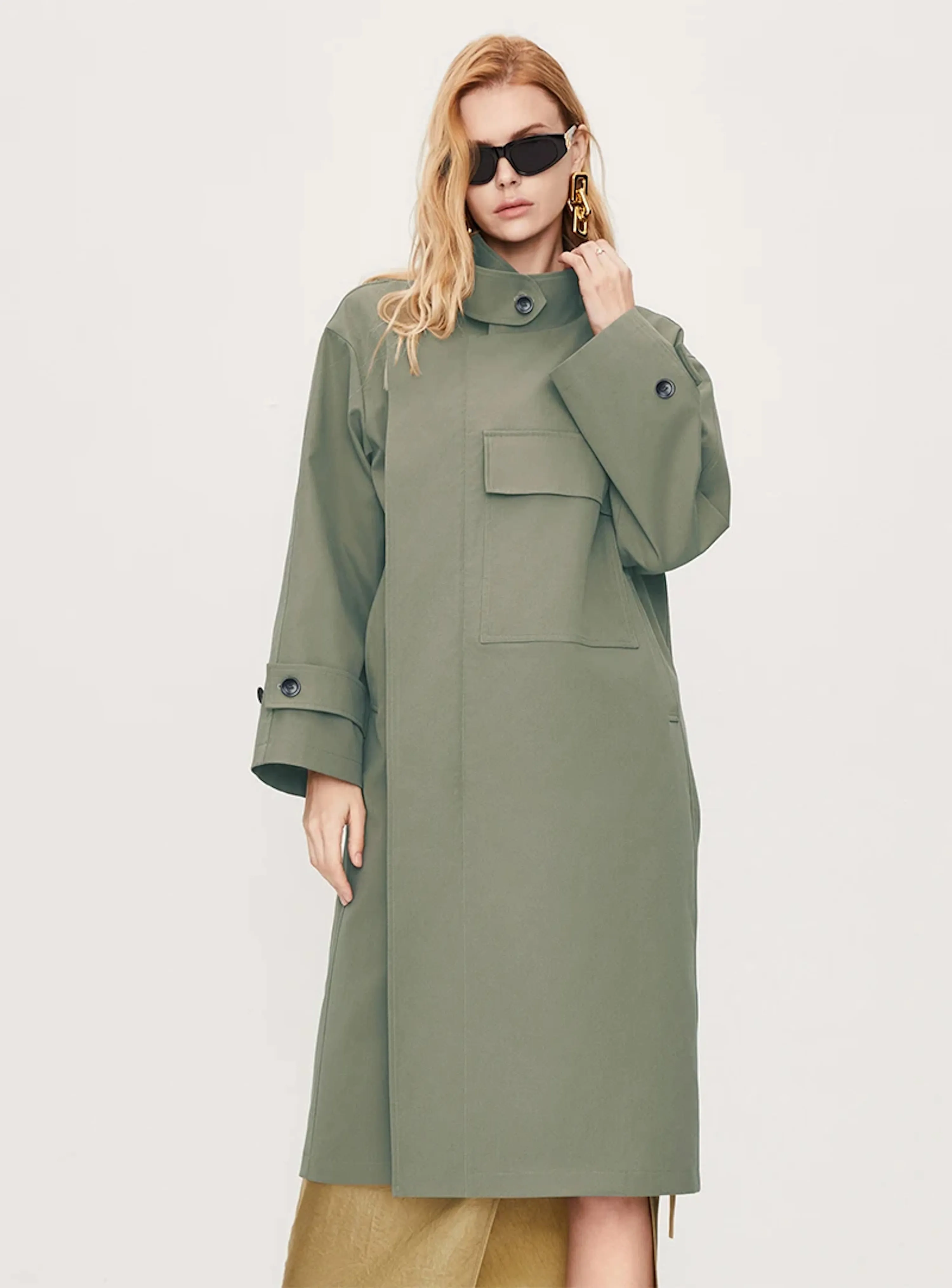 Fashion Street Oversized X-long Outerwear Trench Coat