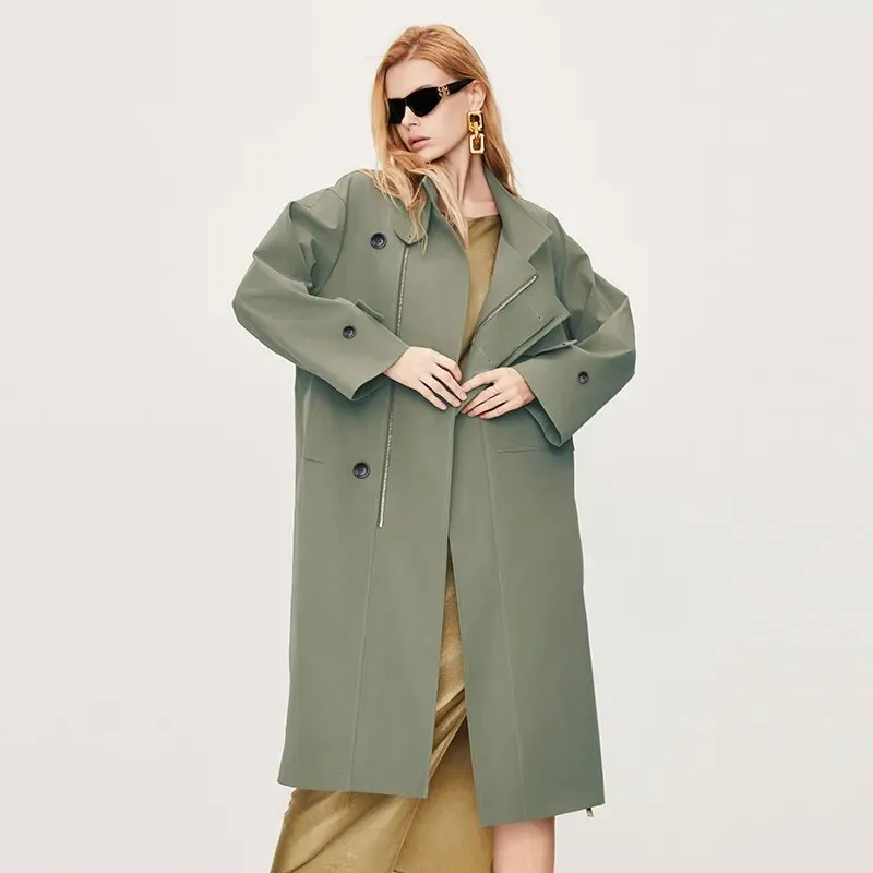 Fashion Street Oversized X-long Outerwear Trench Coat