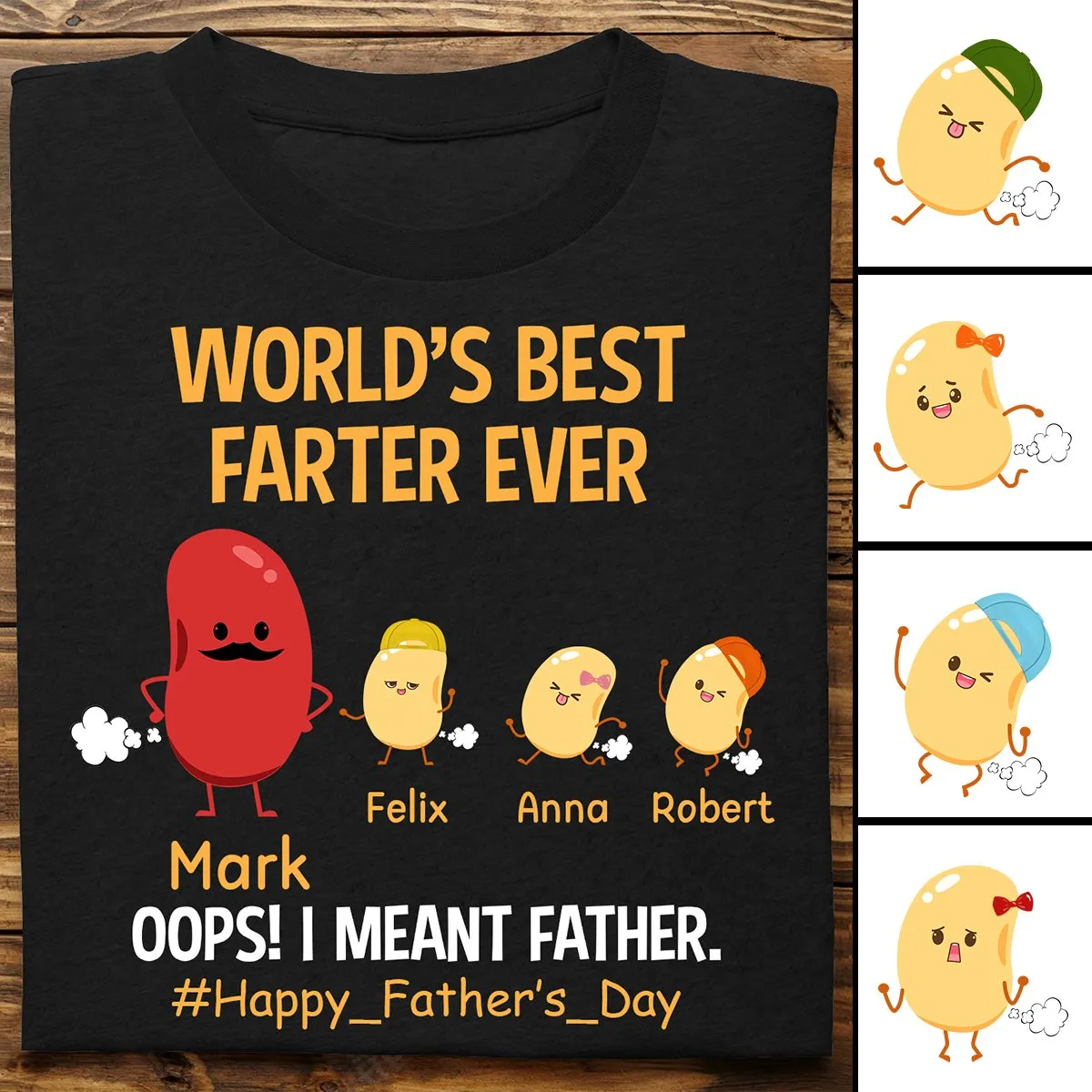 Father - World's Best Farter Ever - Personalized Unisex T-shirt