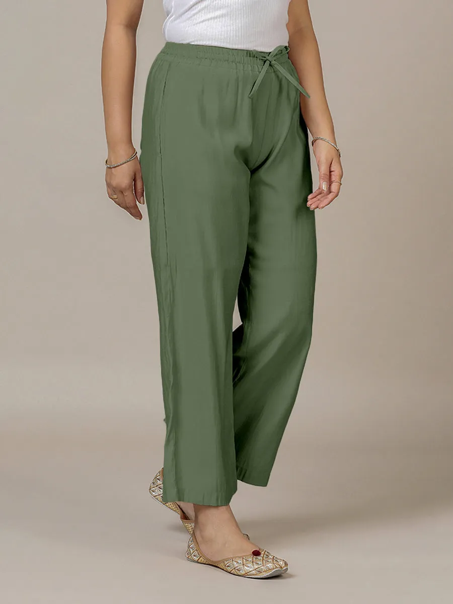 Fiza x Rozaana | Straight Pant in Hunter Green