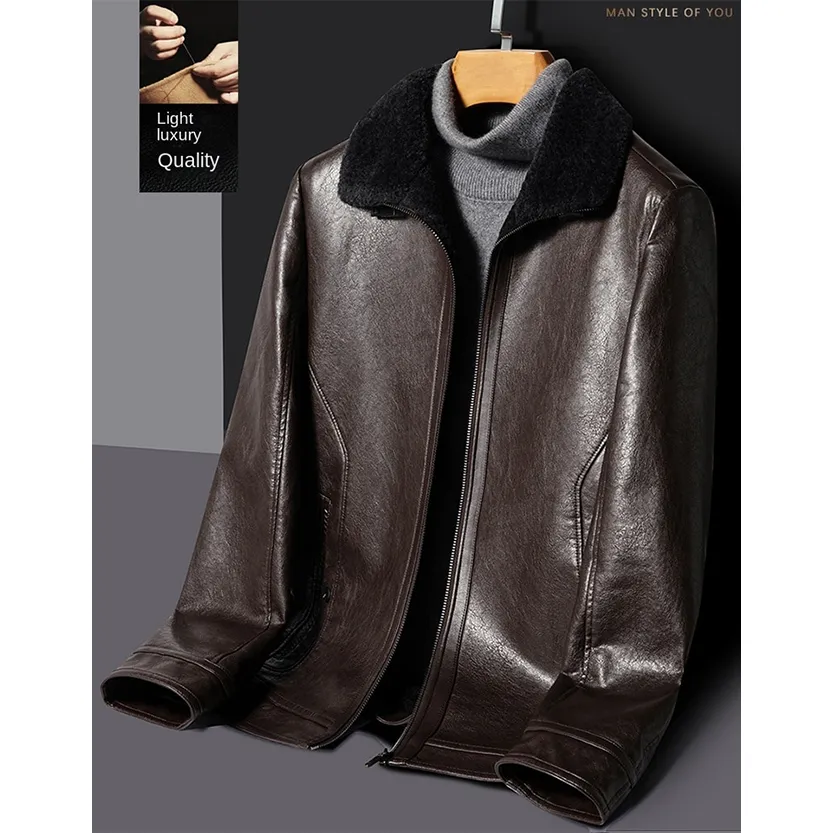 Funki Buys | Jackets | Men's Real Leather Fleece Lined Jackets