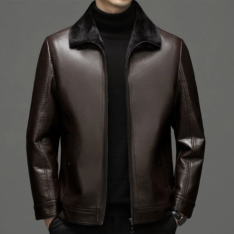 Funki Buys | Jackets | Men's Real Leather Fleece Lined Jackets