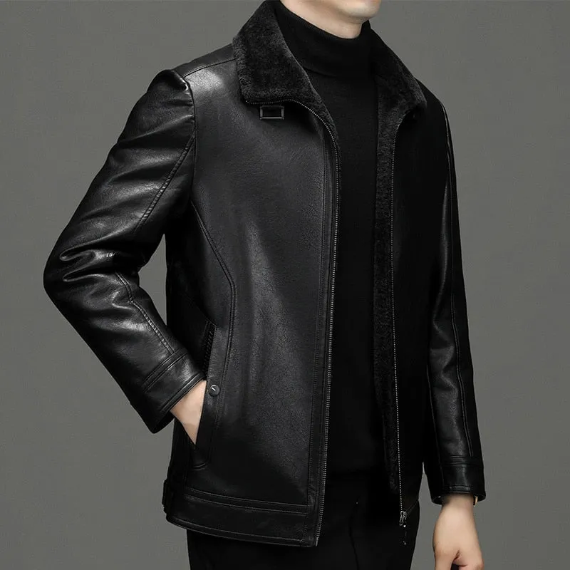 Funki Buys | Jackets | Men's Real Leather Fleece Lined Jackets