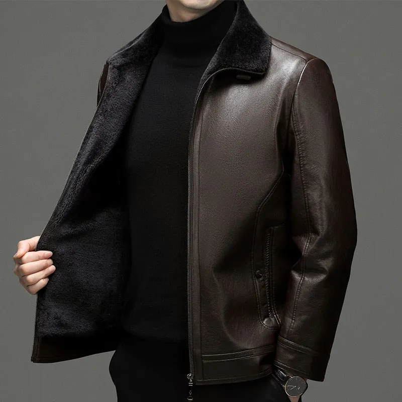 Funki Buys | Jackets | Men's Real Leather Fleece Lined Jackets