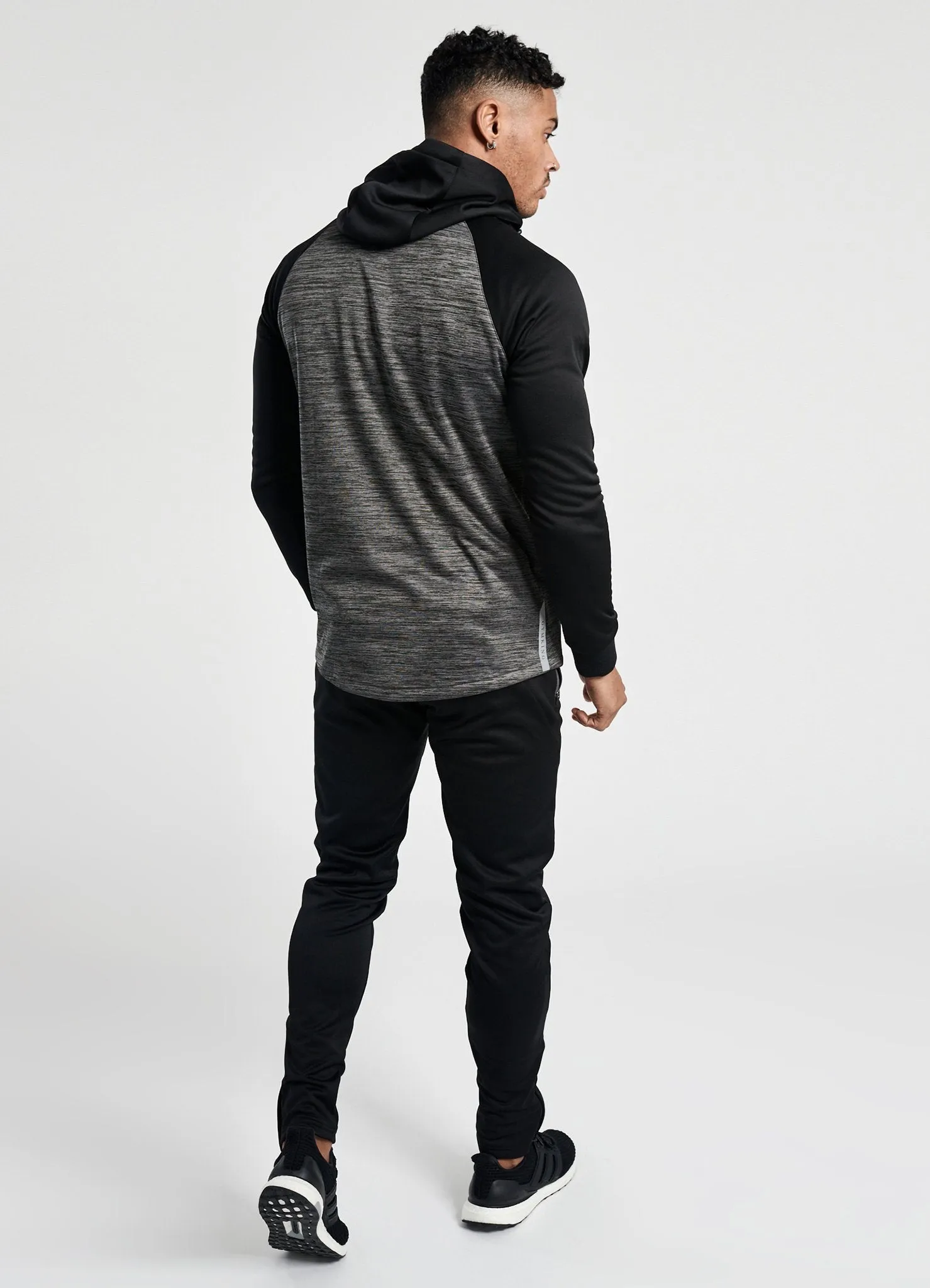 GK Olympus Full Zip Hoodie - Black/Charcoal Marl