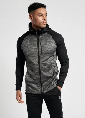 GK Olympus Full Zip Hoodie - Black/Charcoal Marl