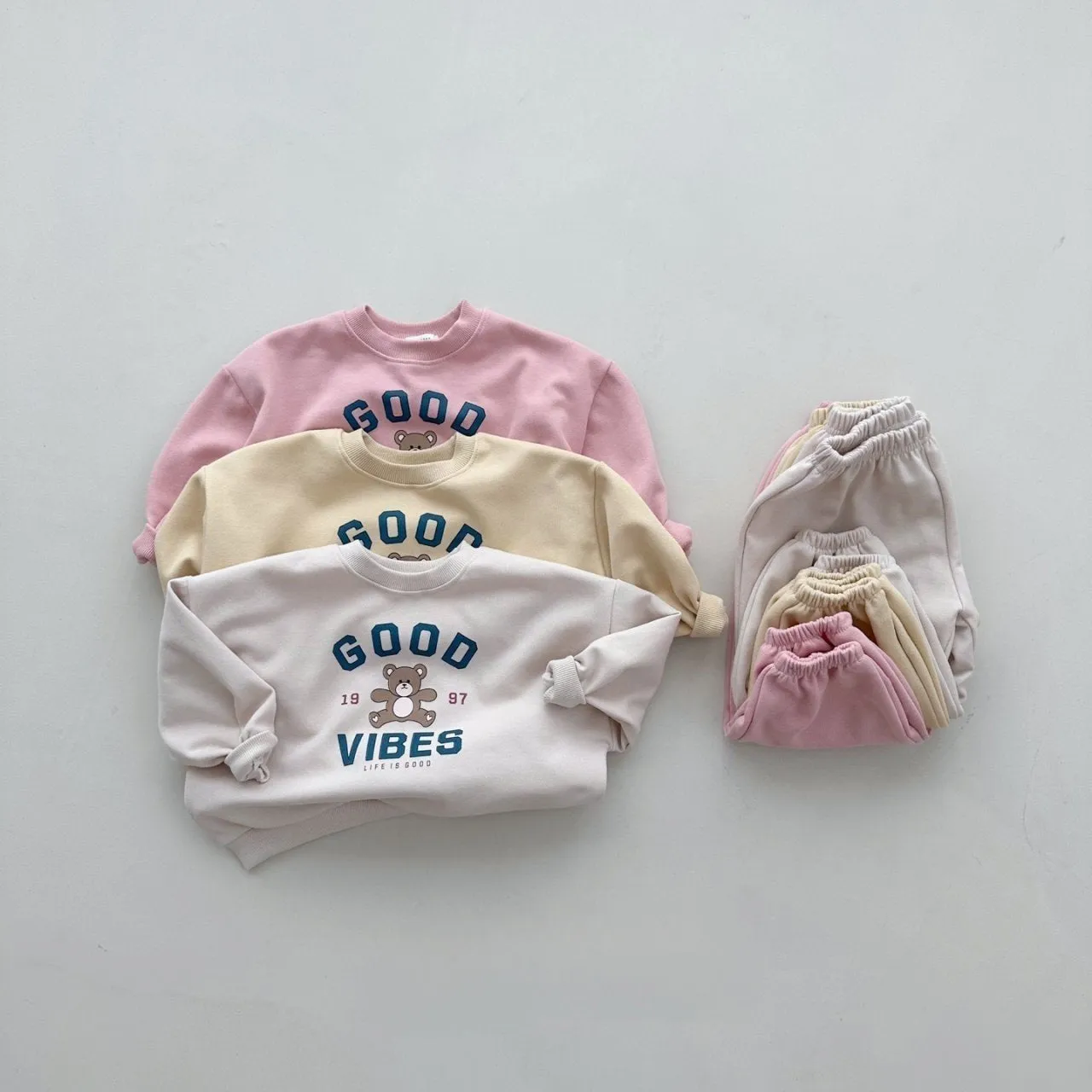 Good Vibes Slogan Tracksuit for Boys and Girls