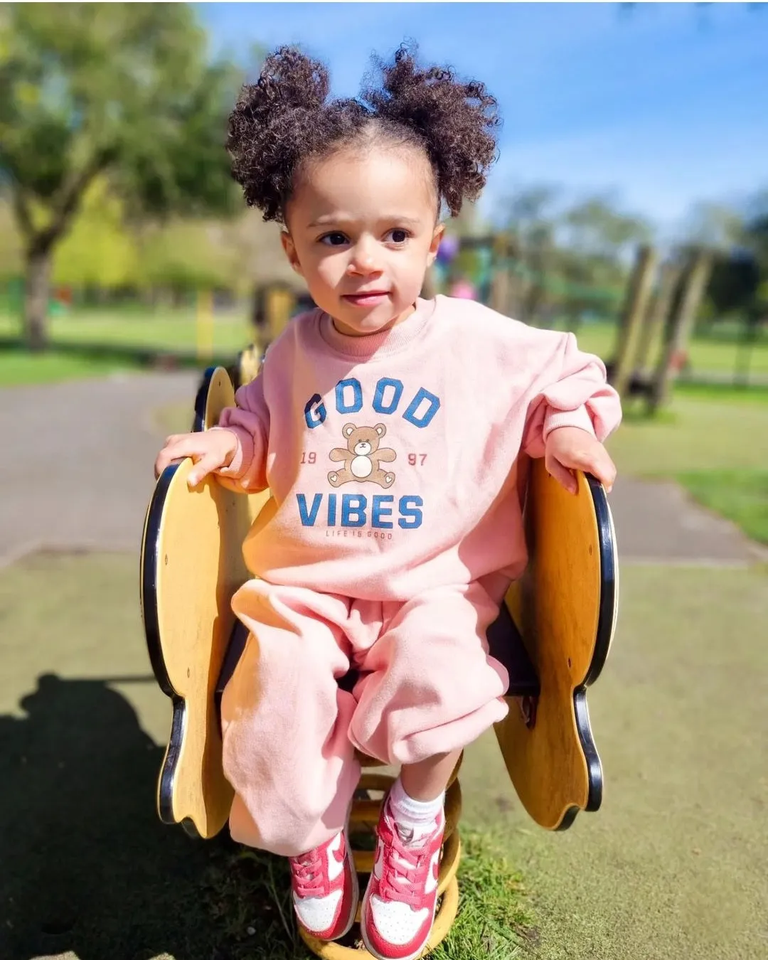 Good Vibes Slogan Tracksuit for Boys and Girls