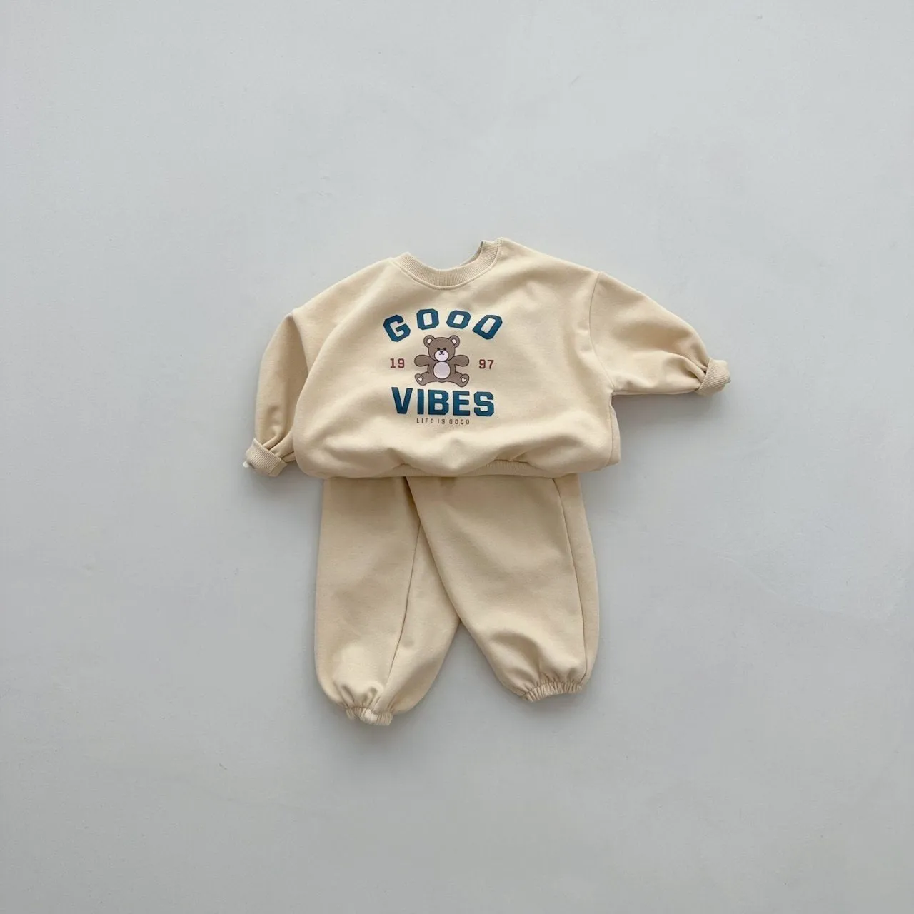 Good Vibes Slogan Tracksuit for Boys and Girls