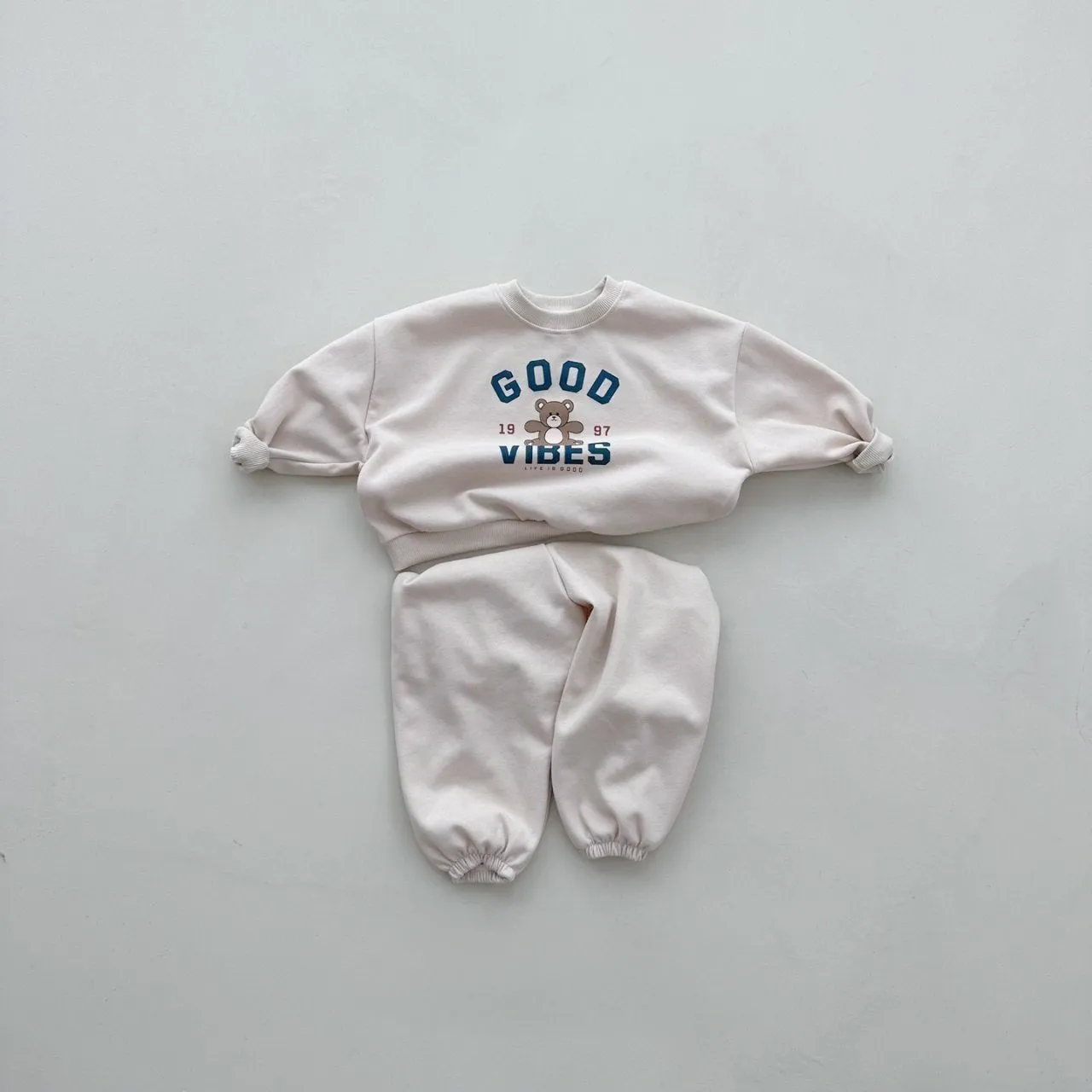 Good Vibes Slogan Tracksuit for Boys and Girls