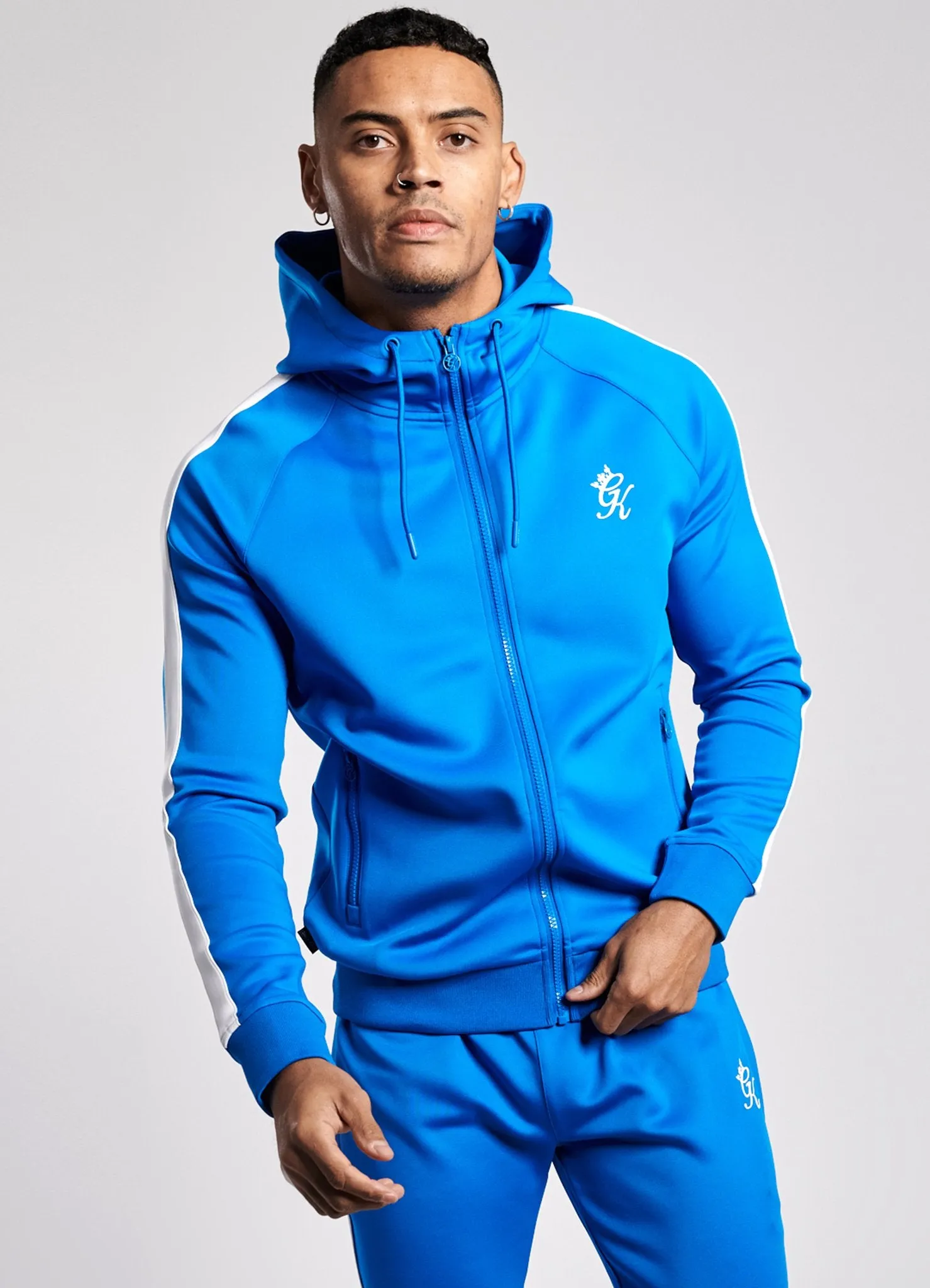 Gym King Basis Poly Tracksuit Top - Sea Blue