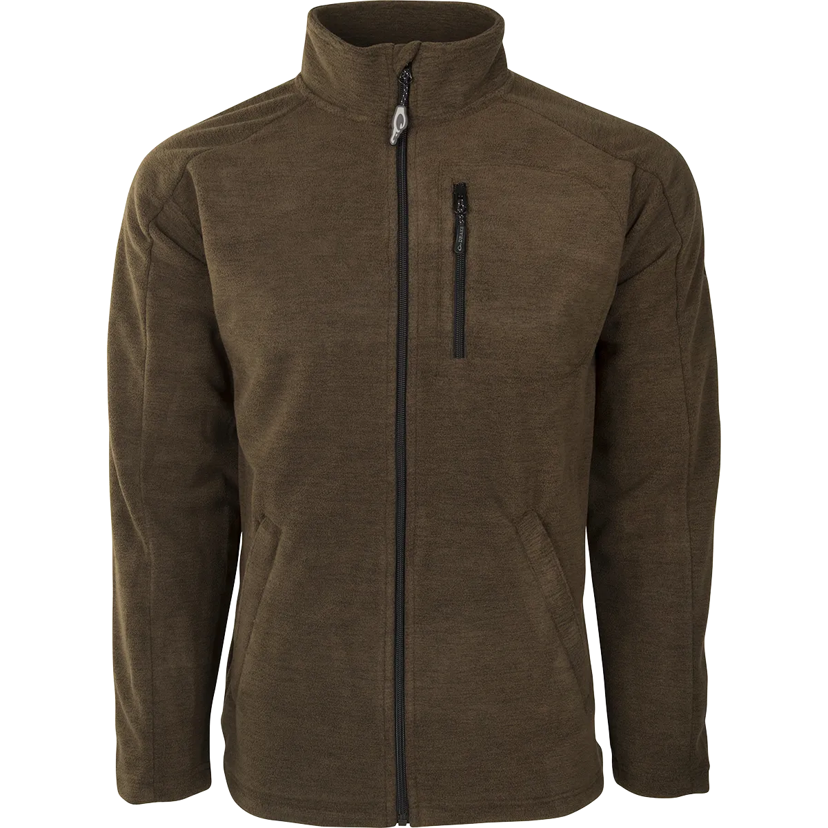 Heathered Windproof Full Zip Jacket