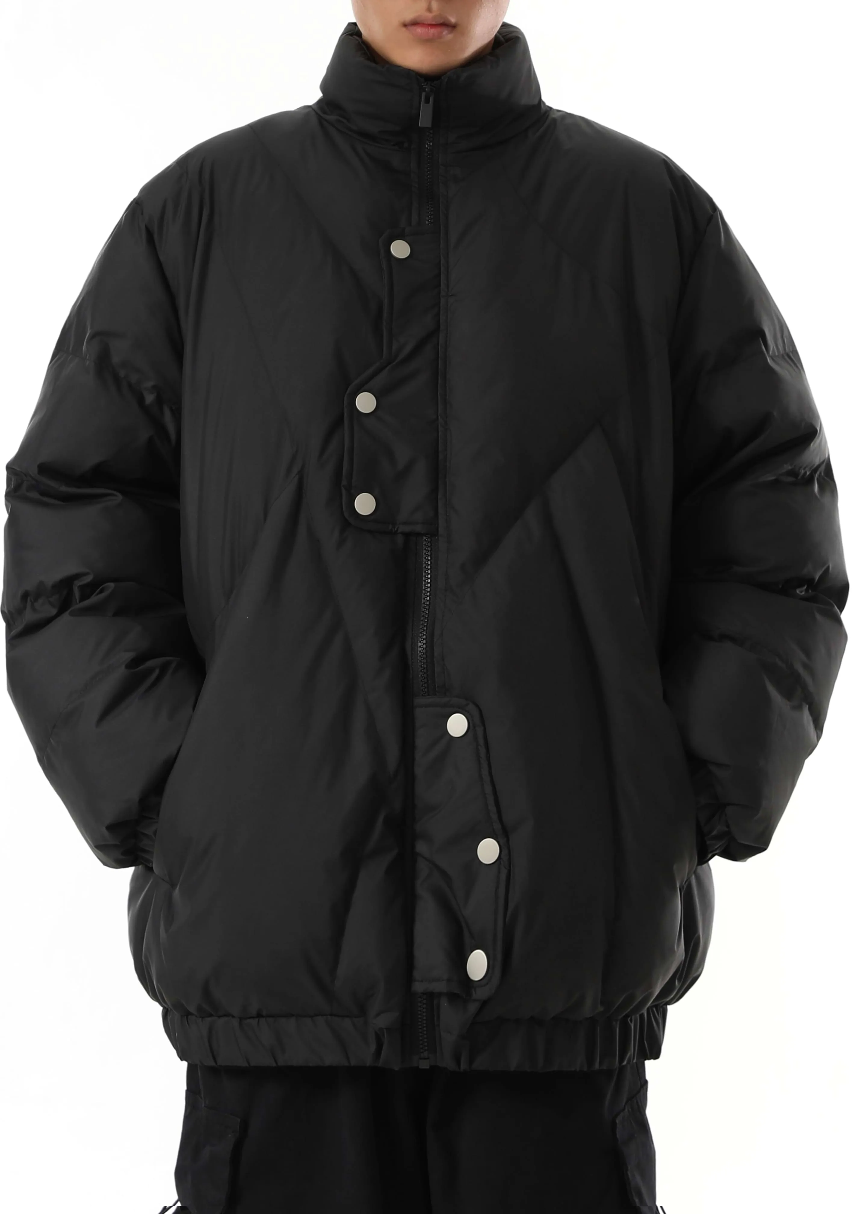 High Neck Quilted Puffer Jacket