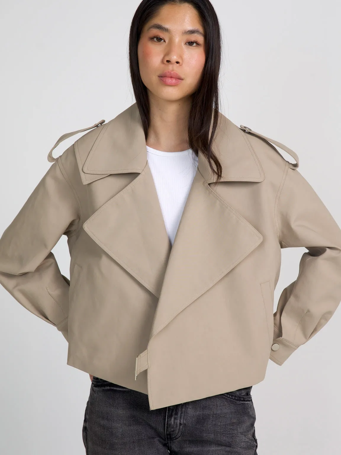 IBEN CANVAS JACKET - BEIGE