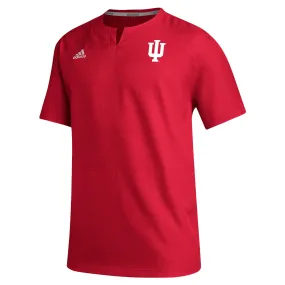 Indiana Hoosiers Adidas Icon Cage Baseball Short Sleeve Jacket