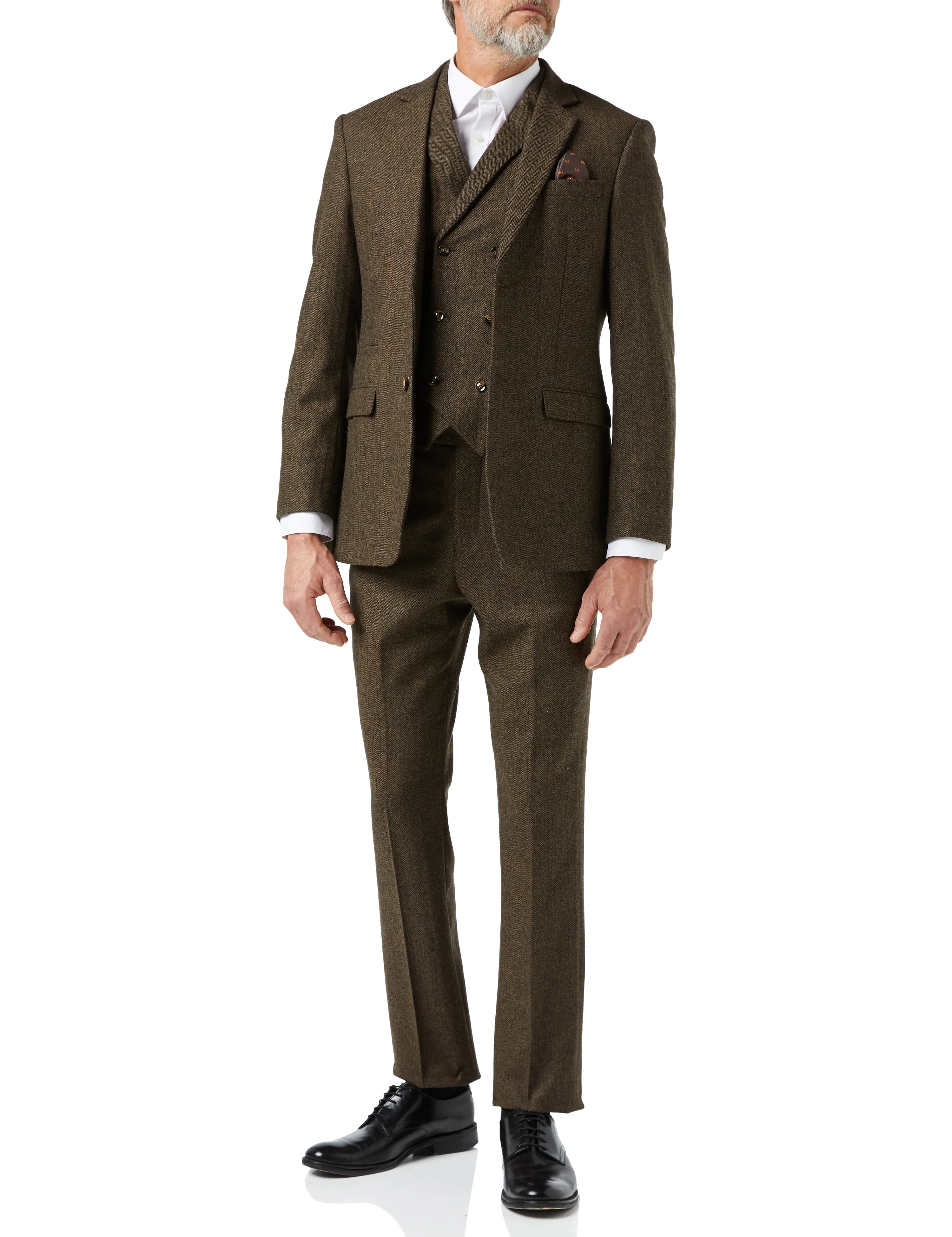 JAX - BROWN HERRINGBONE TWEED SUIT