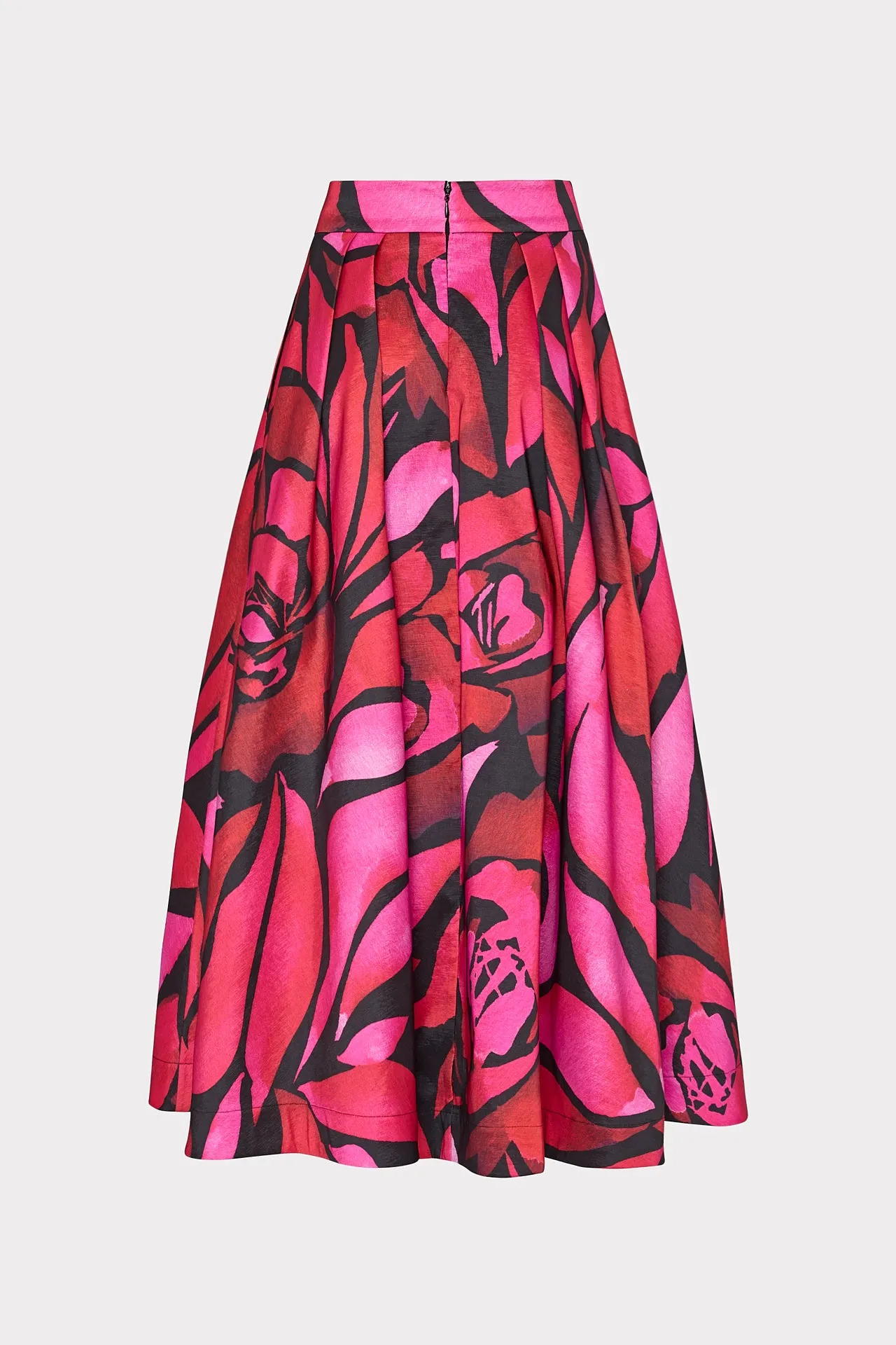 Juliet Dream Rose Taffeta Midi Skirt