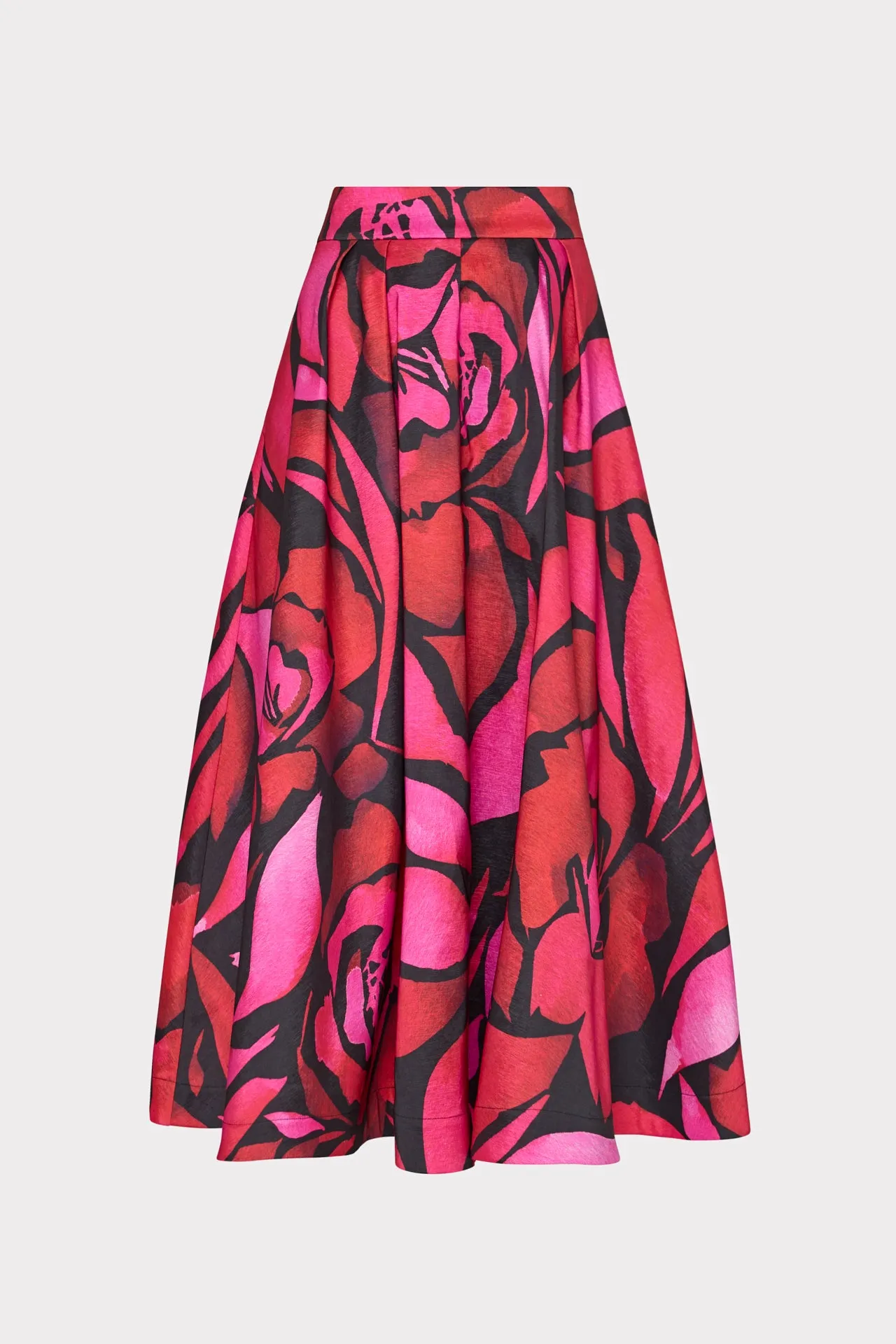 Juliet Dream Rose Taffeta Midi Skirt