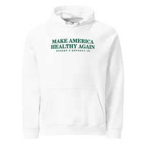 Make America Healthy Again Embroidered Unisex Eco Raglan Hoodie