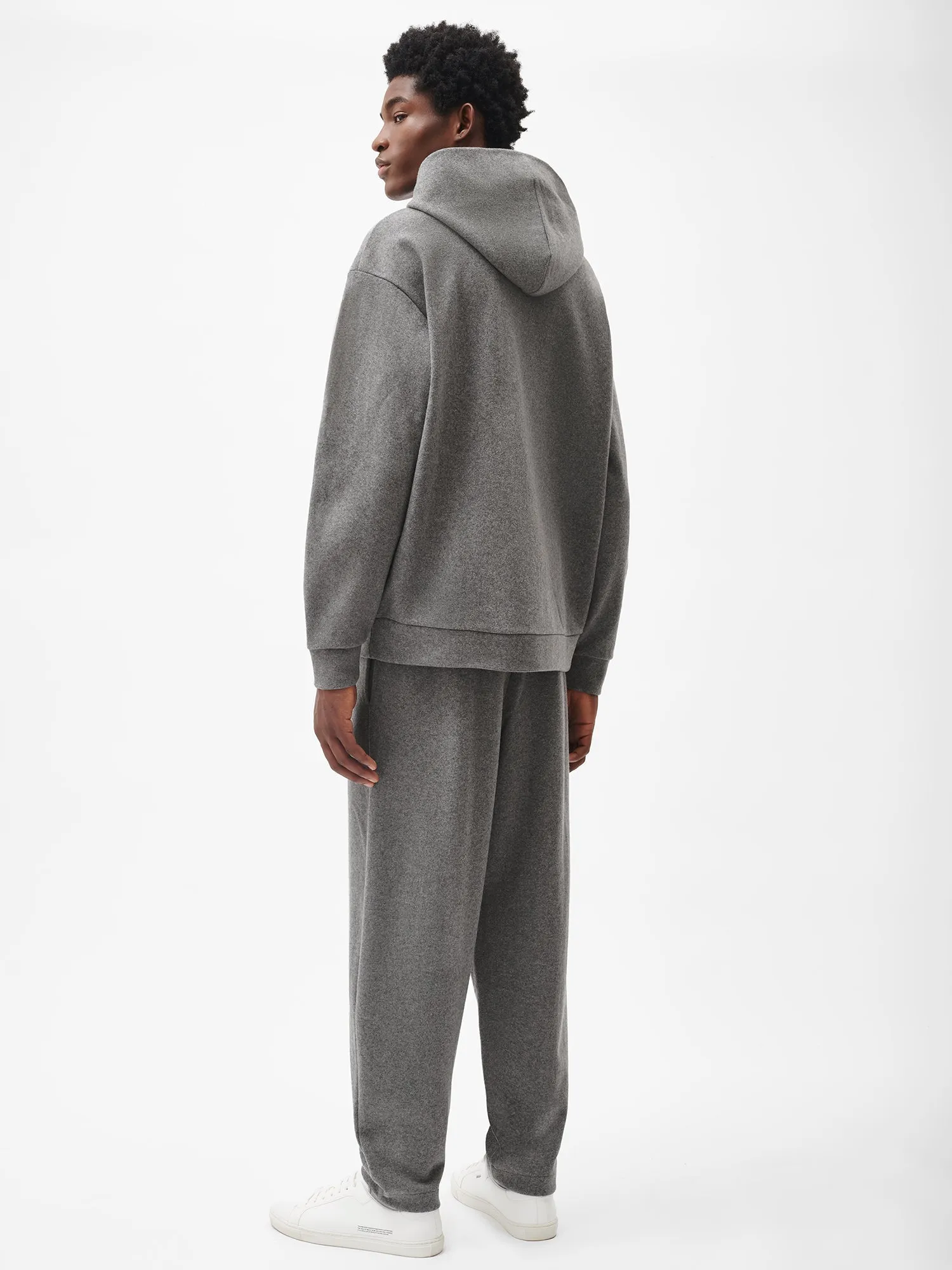 Mens Archive Recycled Wool Jersey Barrel-Leg Track Pants—volcanic grey