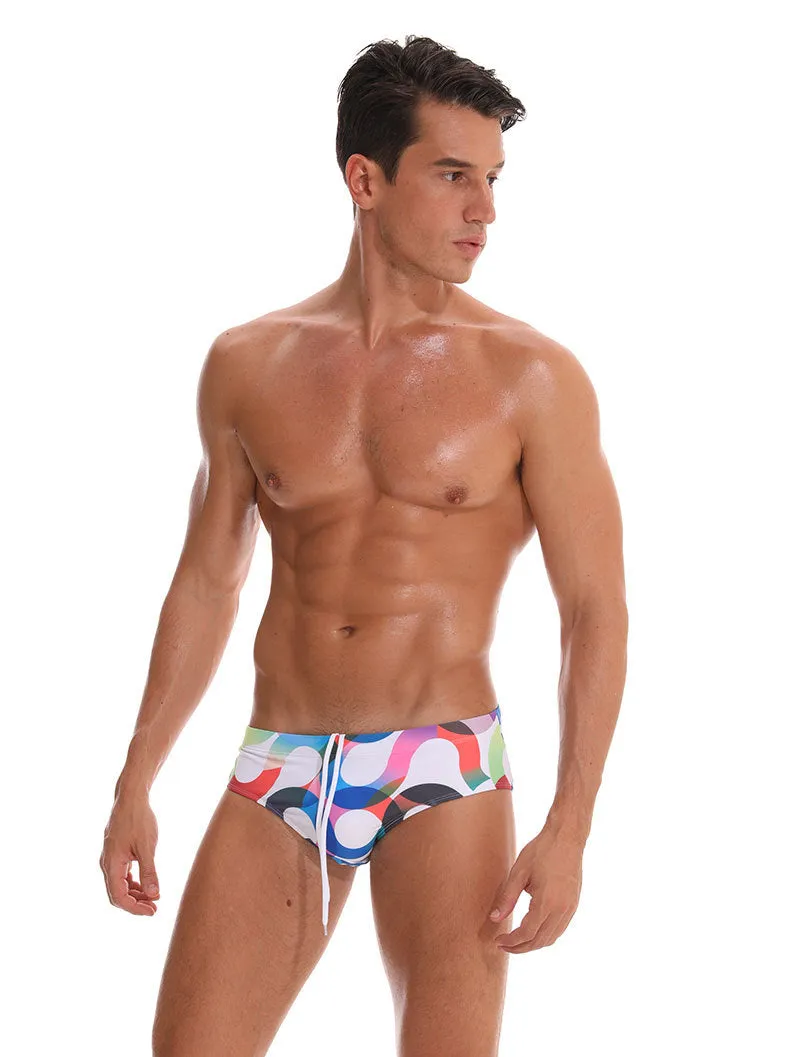 Men's Cartoon Swim Briefs (Three Pieces) (Quick Drying, Super Elastic)