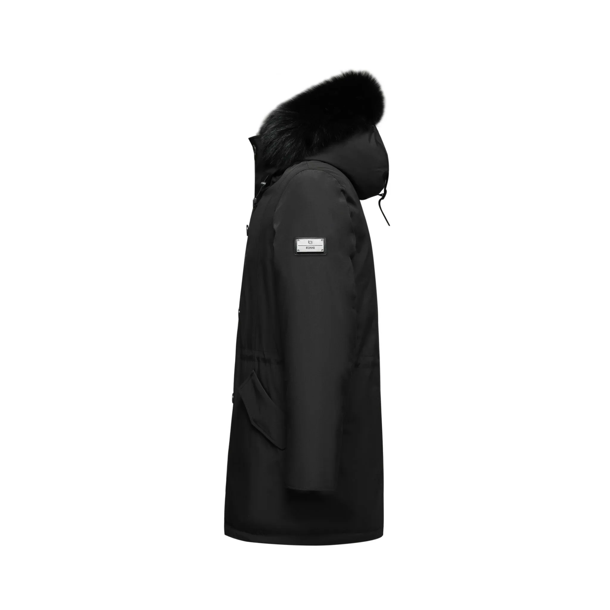 Men's Deluxe Parka Coat - (Black Fox Trim)