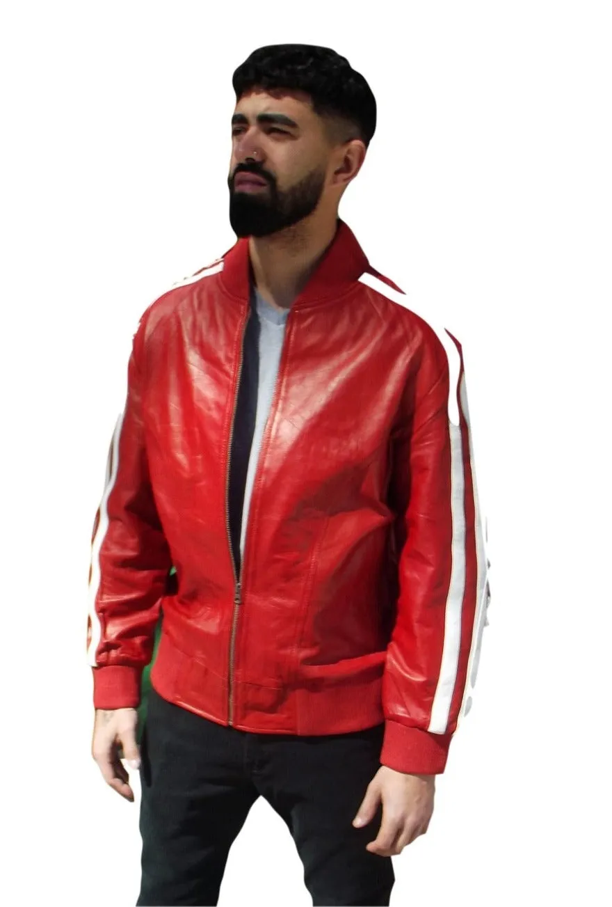 Mens Red Leather Jacket