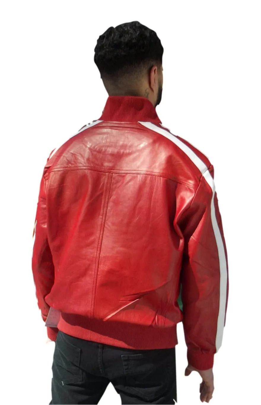 Mens Red Leather Jacket