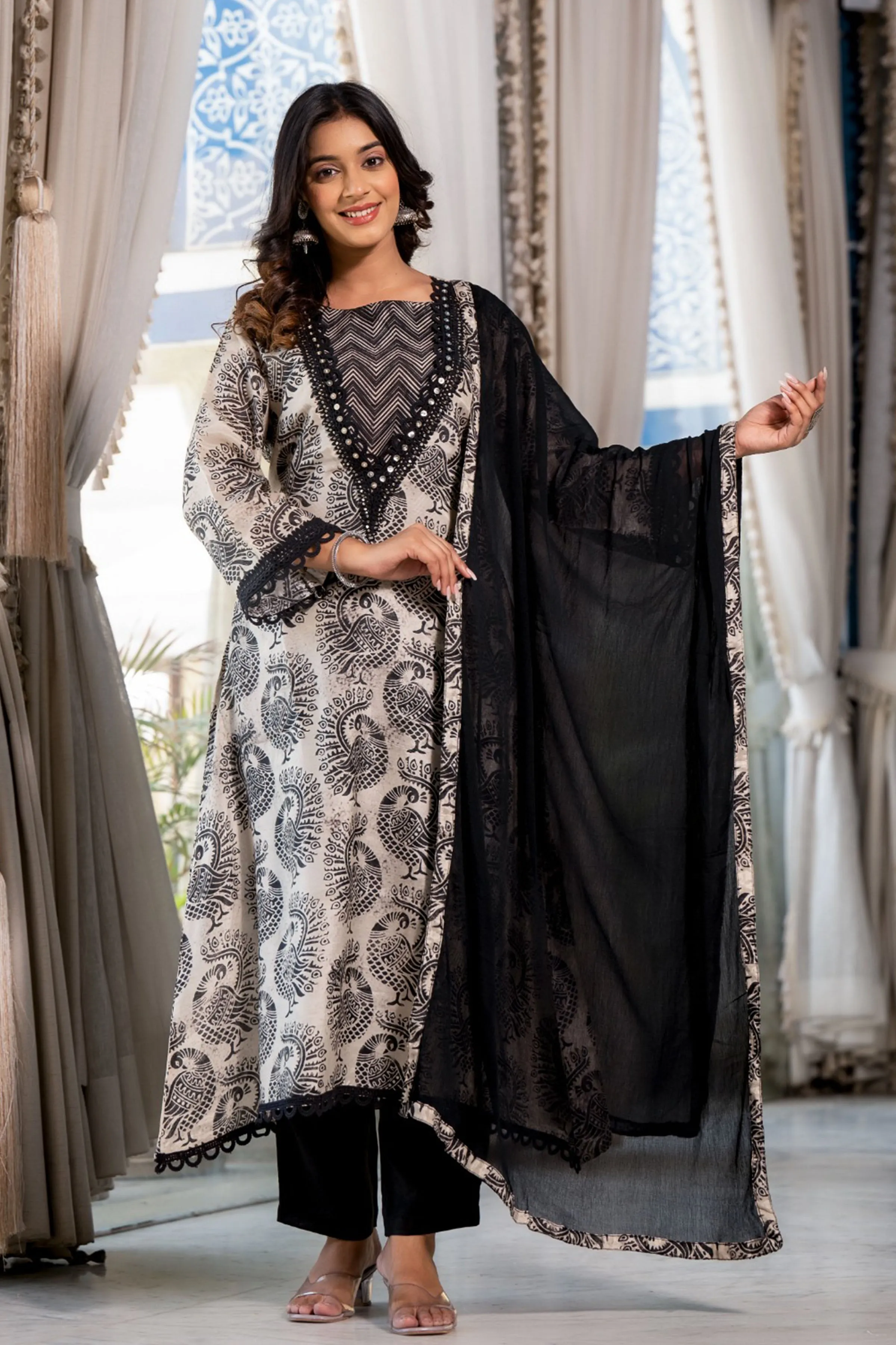 Mustic Mirrored Muslin Suit Set