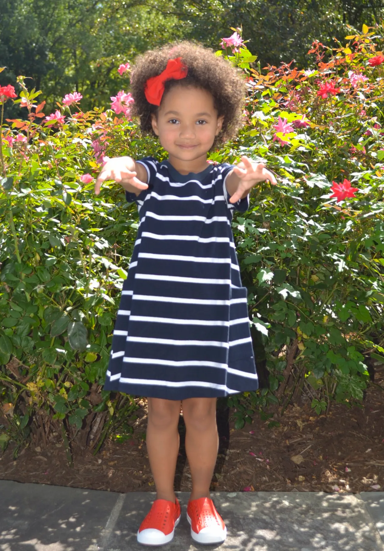 Navy Stripe Girl Everyday Play Dress