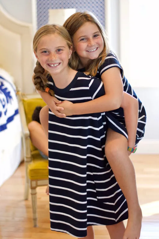 Navy Stripe Girl Everyday Play Dress