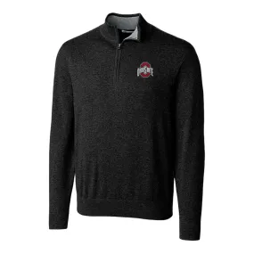 Ohio State Buckeyes Cutter & Buck Lakemont Tri-Blend Black 1/4 Zip Pullover