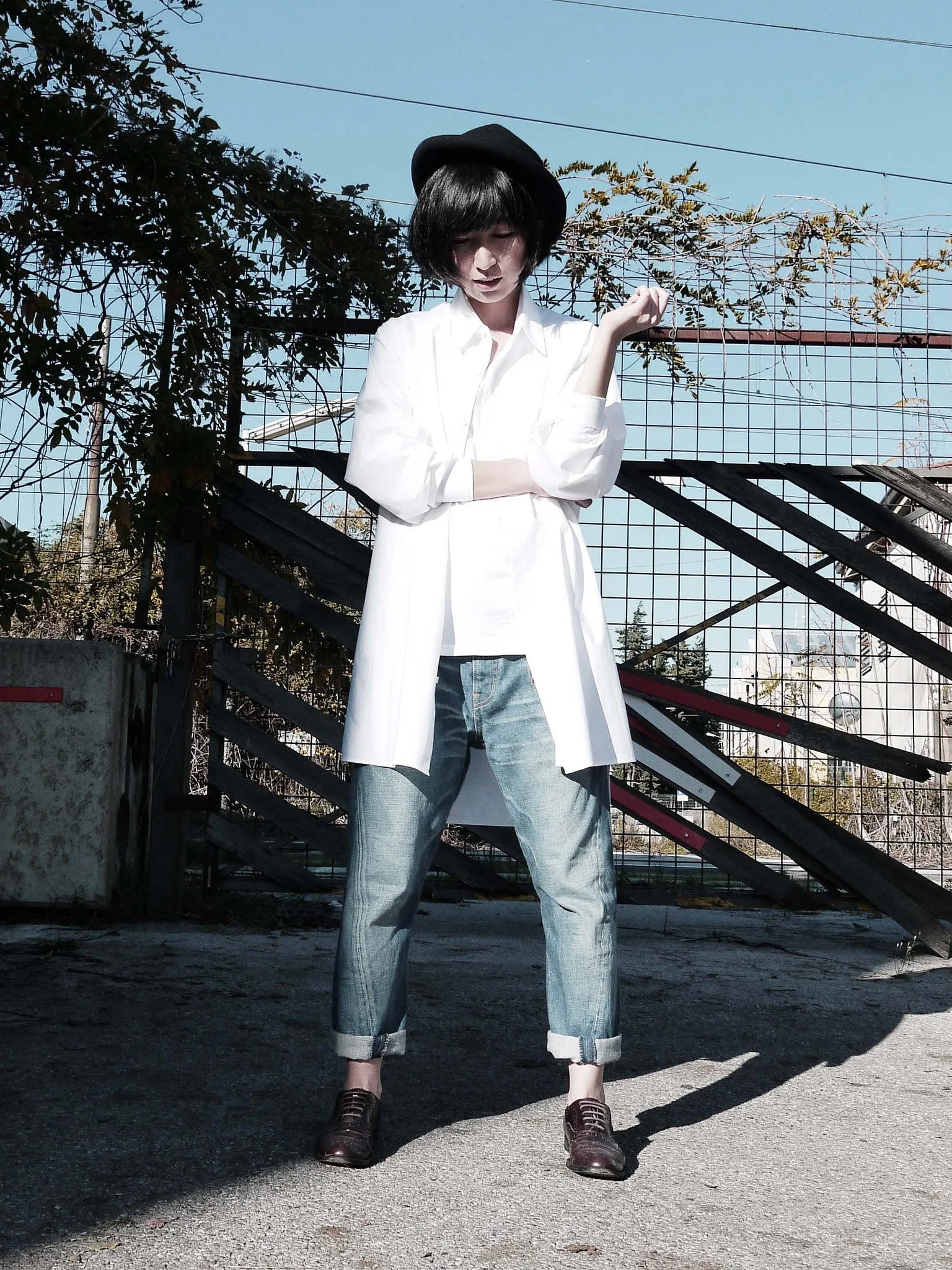 Origami Unisex Bellini Cotton Shirt / White