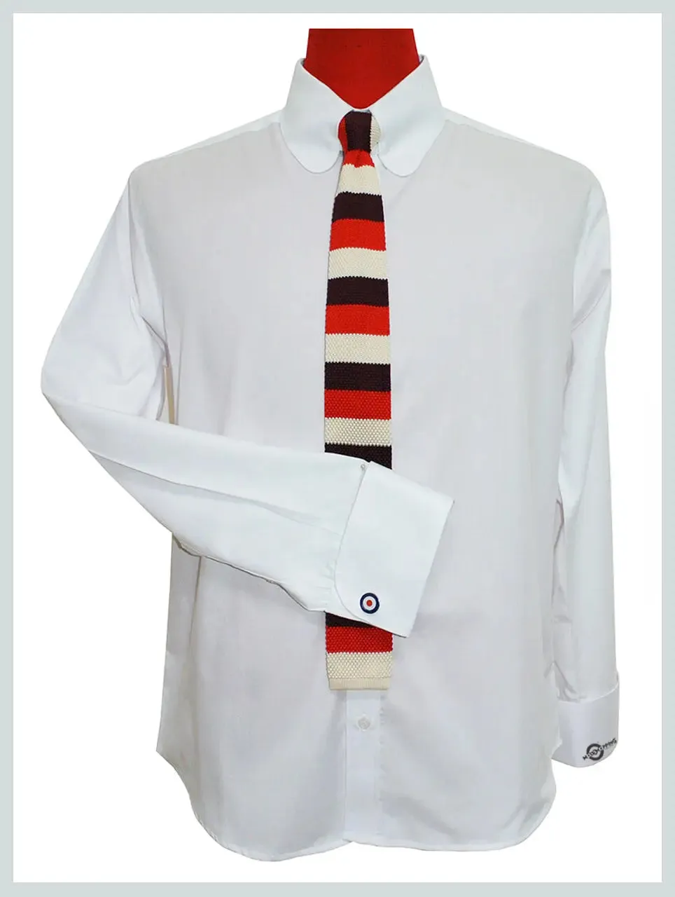 Penny Tab Collar Shirt - White Formal Shirt