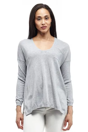 Plus Size La Cera Long Sleeve Pullover Sweater with Pocket