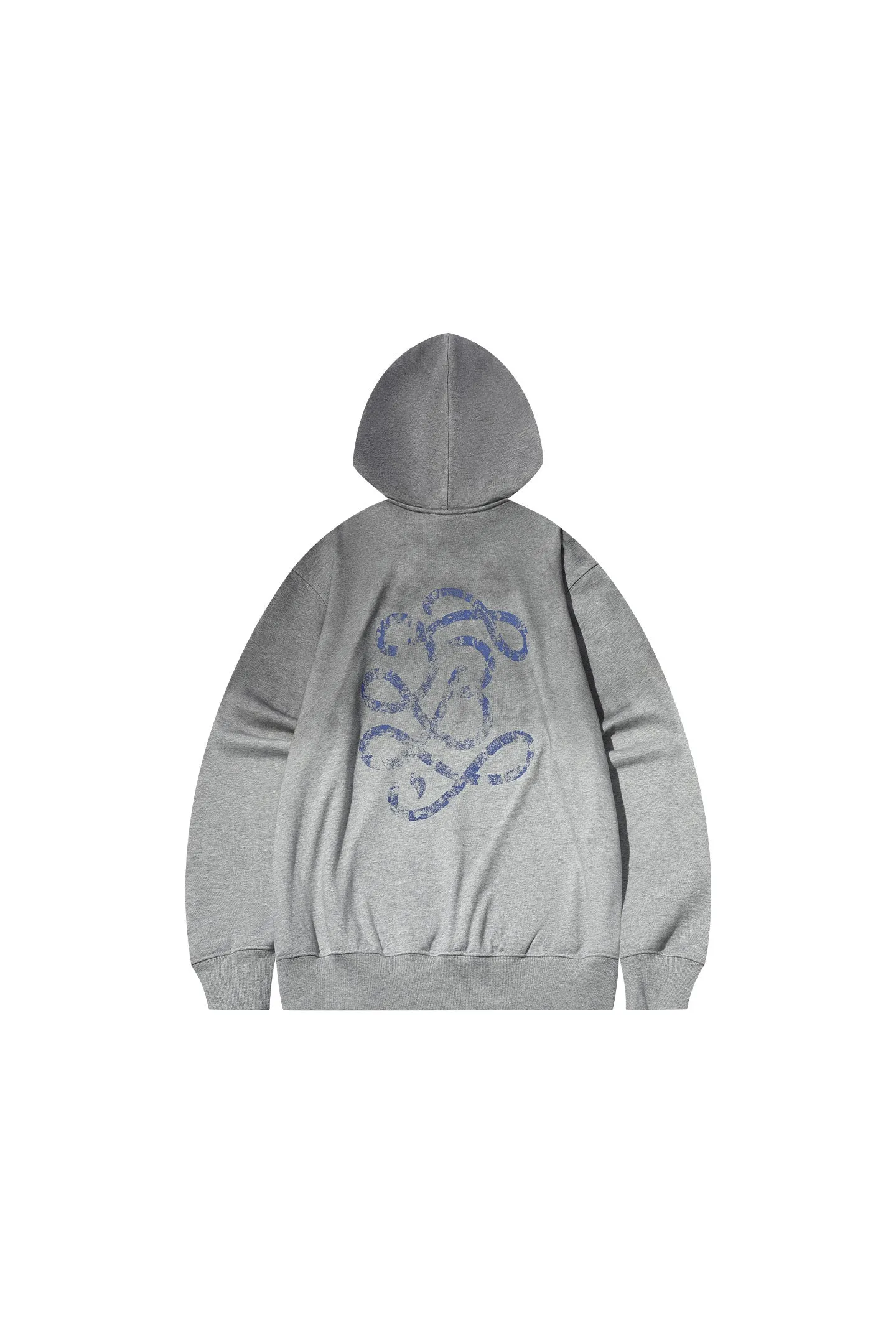 Printed Distressed Hoodie