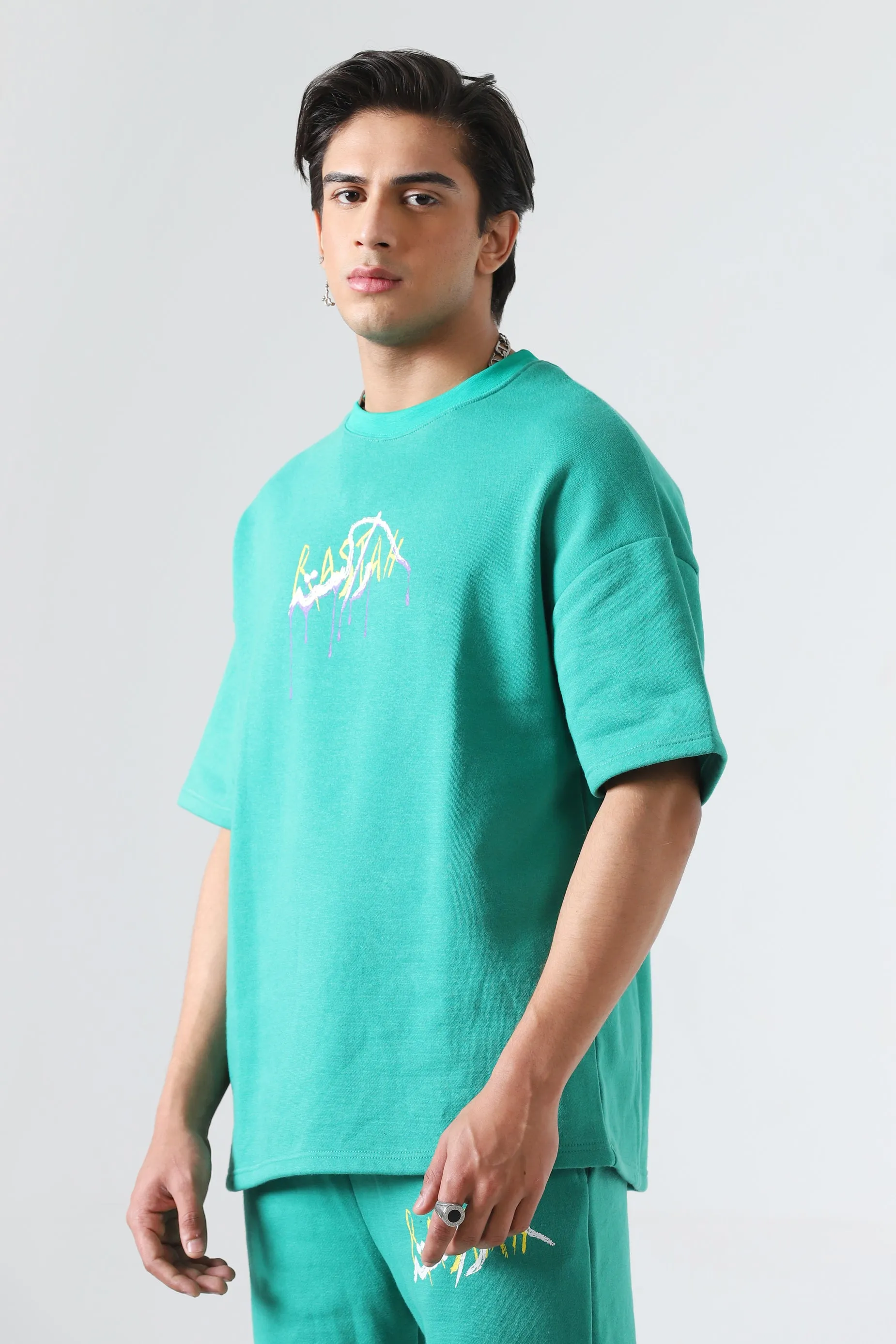 "THE INTROSPECTIVE VAMPIRE" SEA GREEN T-SHIRT