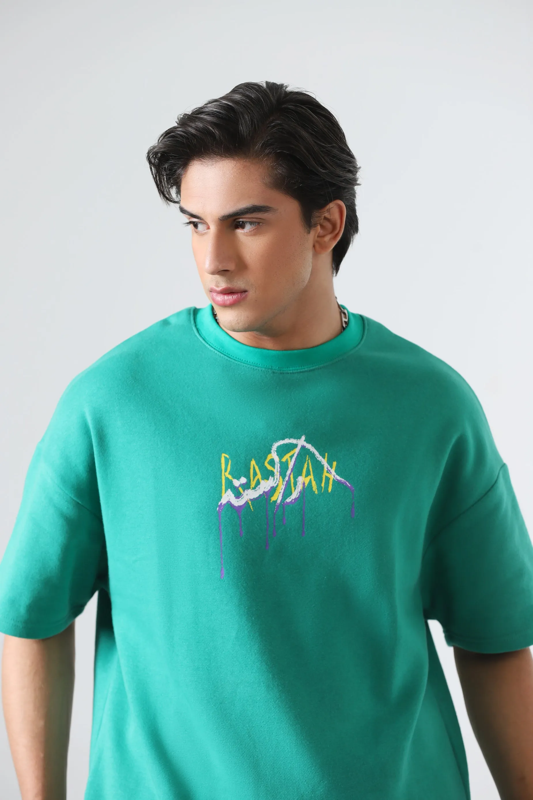 "THE INTROSPECTIVE VAMPIRE" SEA GREEN T-SHIRT