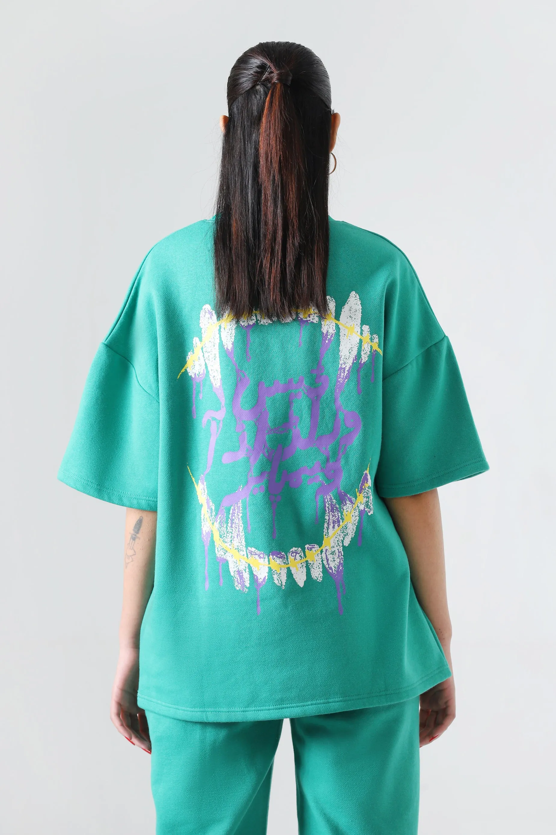 "THE INTROSPECTIVE VAMPIRE" SEA GREEN T-SHIRT