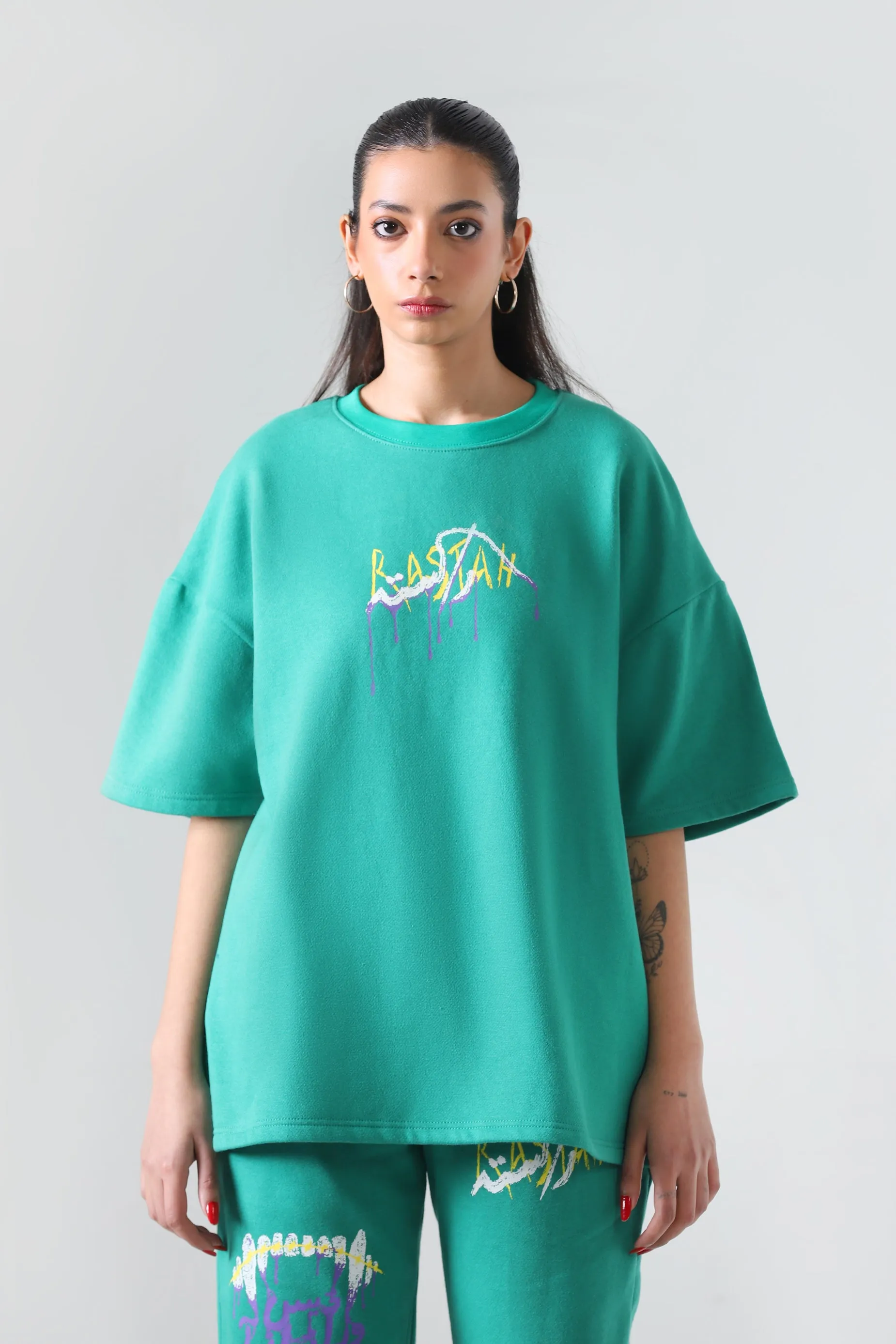 "THE INTROSPECTIVE VAMPIRE" SEA GREEN T-SHIRT