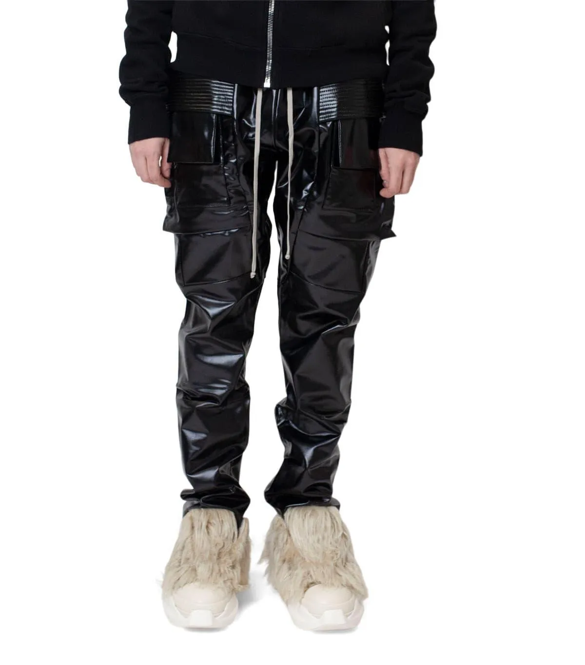 Rick Owens DRKSHDW Creatch Cargo Drawstring Pants Skinny Black