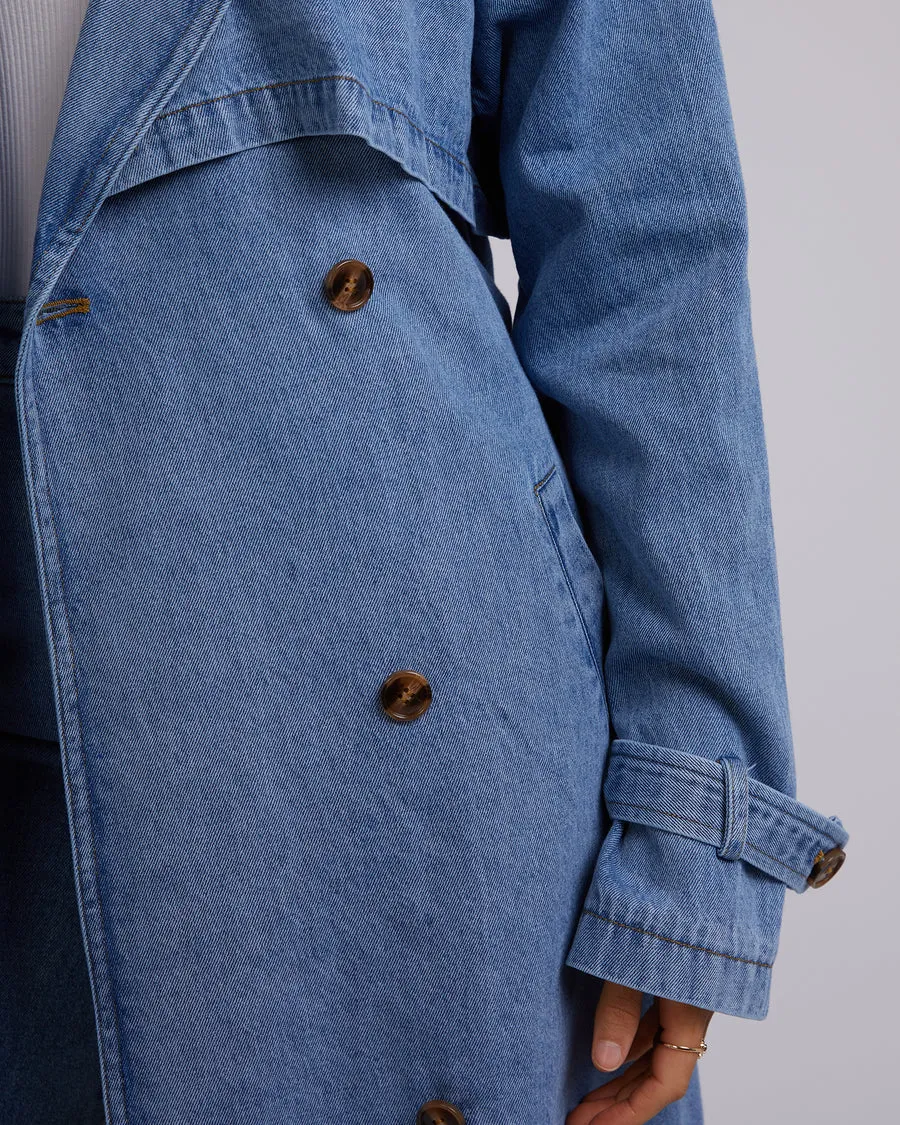 Rio Trench Coat | Blue