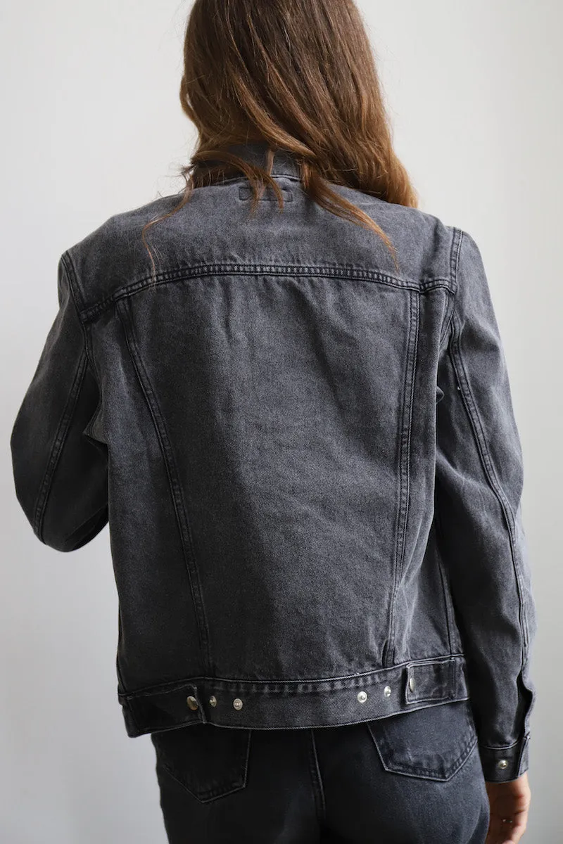 ROMY CHAINS denim jacket - Off-black